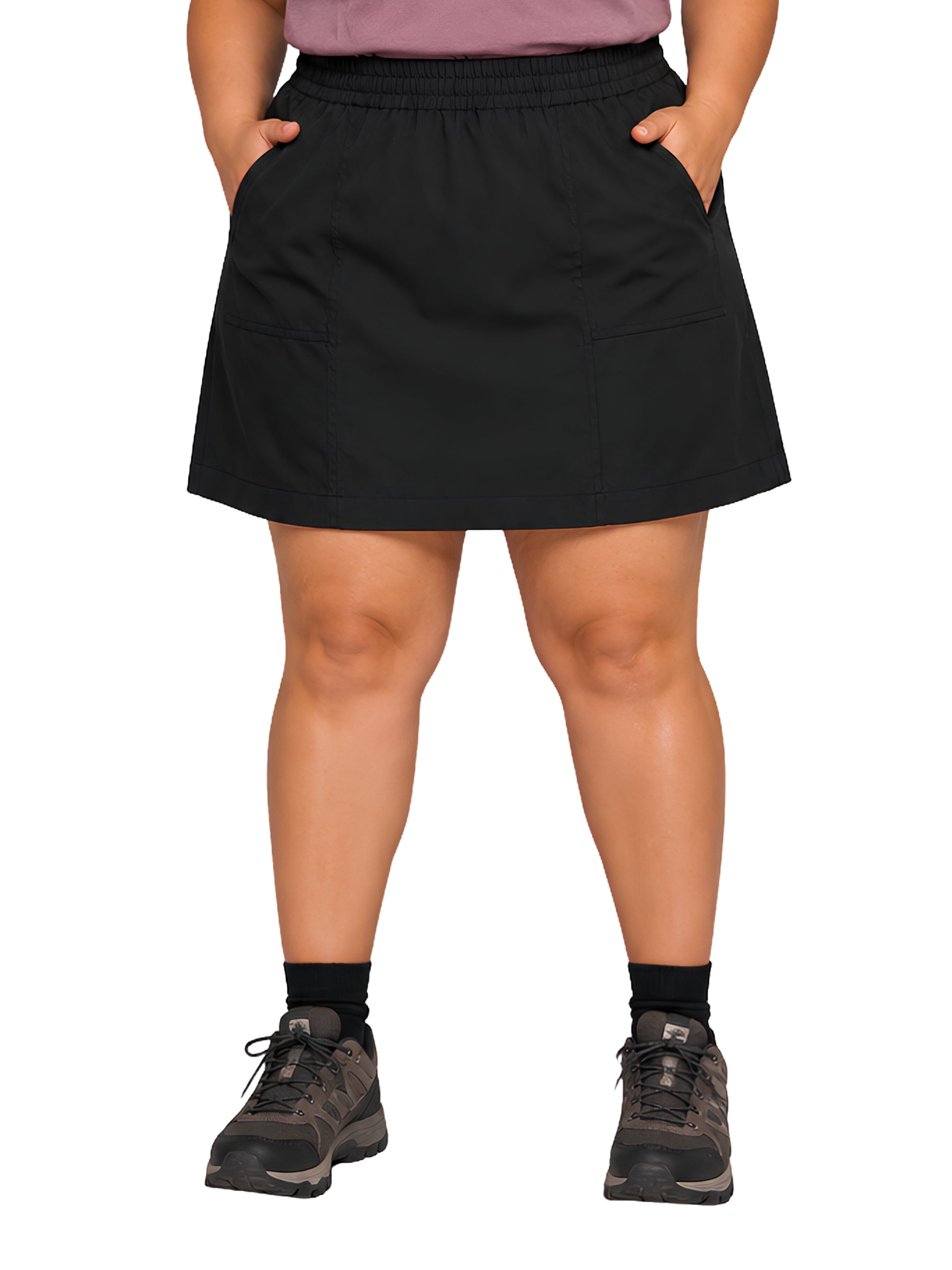 Jupe-Culotte Lapis Taille Plus - Noir