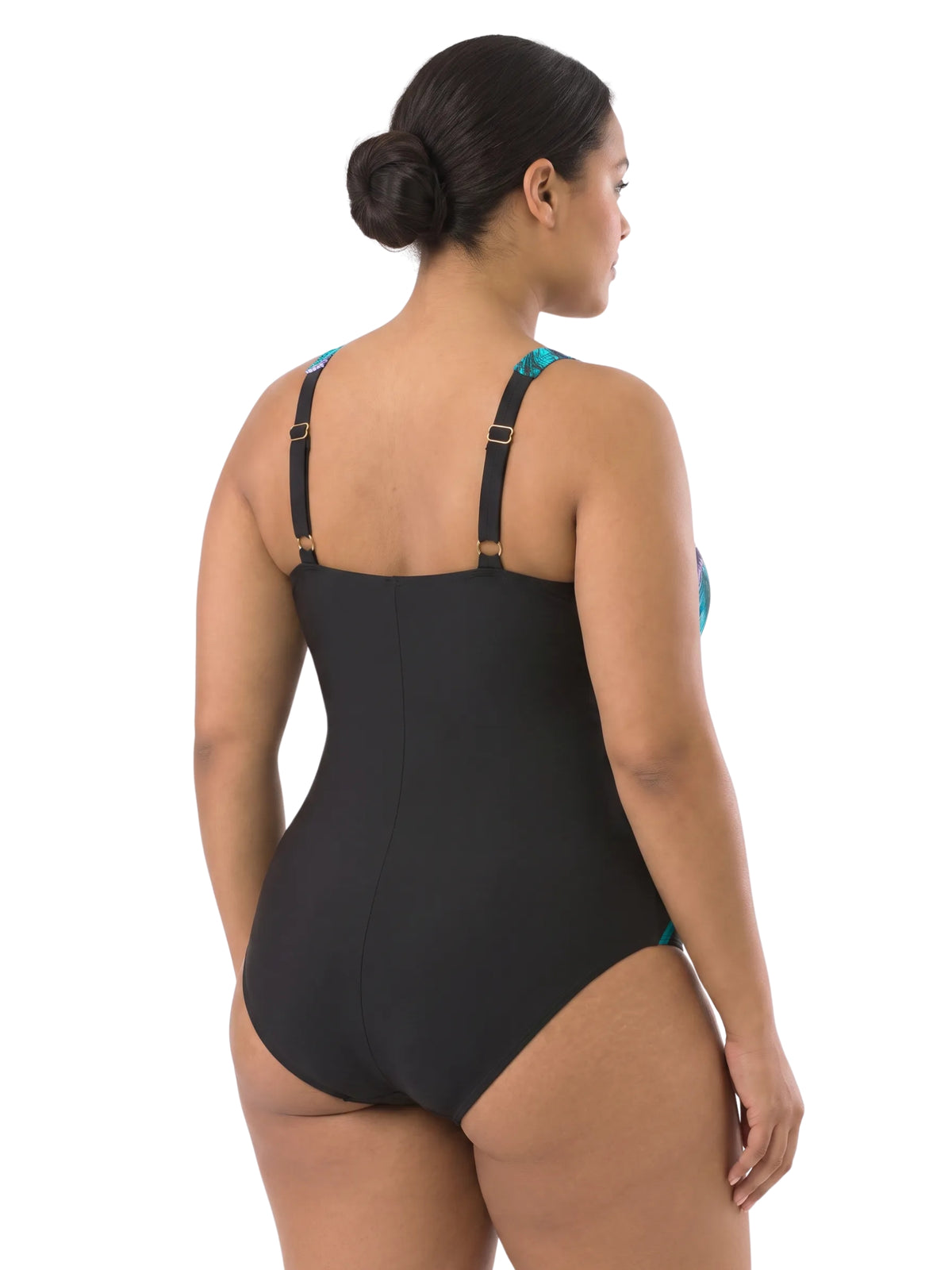 Plus Size Scoop Neck Swimsuit - Lux Teal