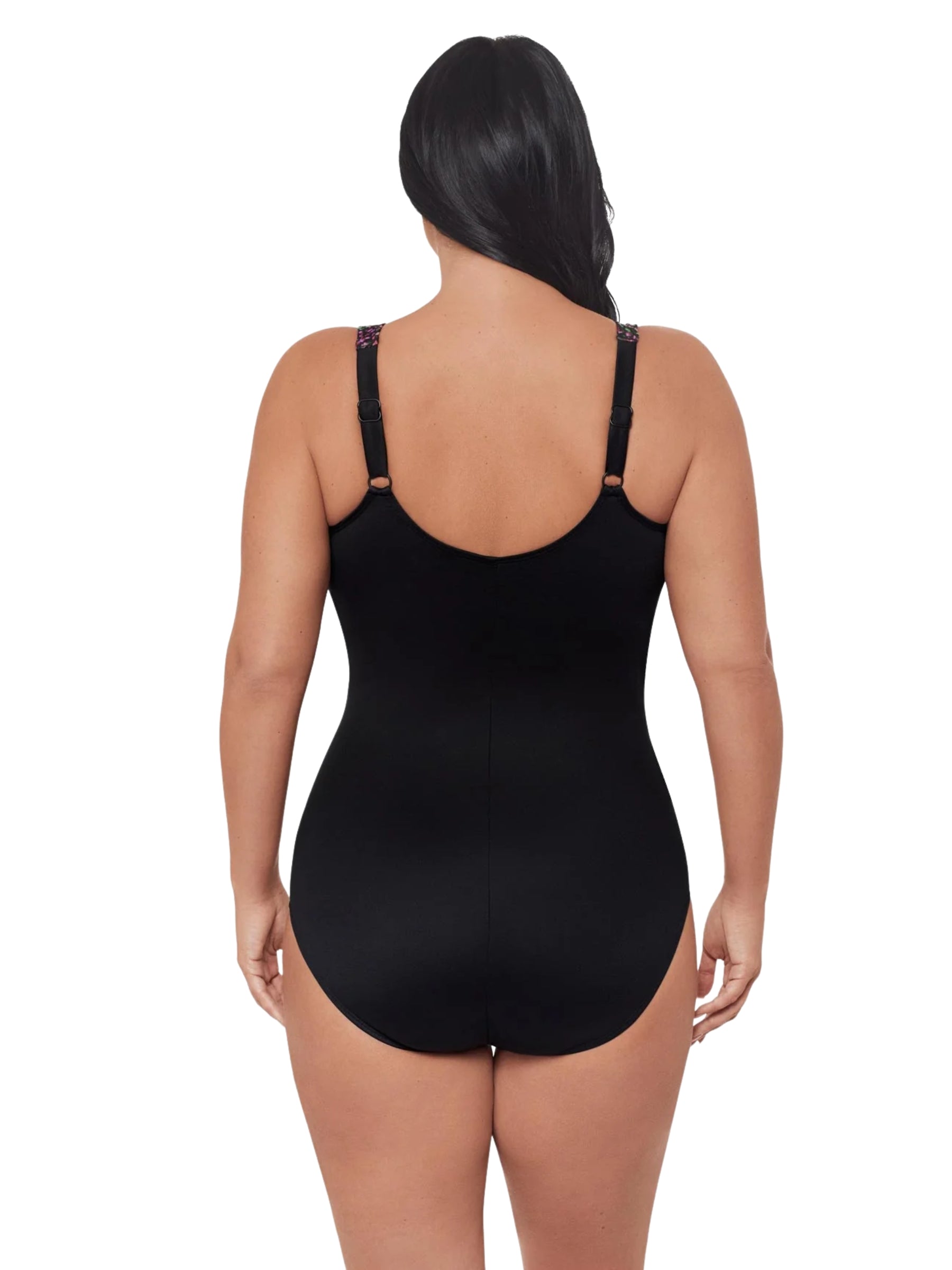 Maillot de Bain Light Show Oceanus Taille Plus - Black Multi