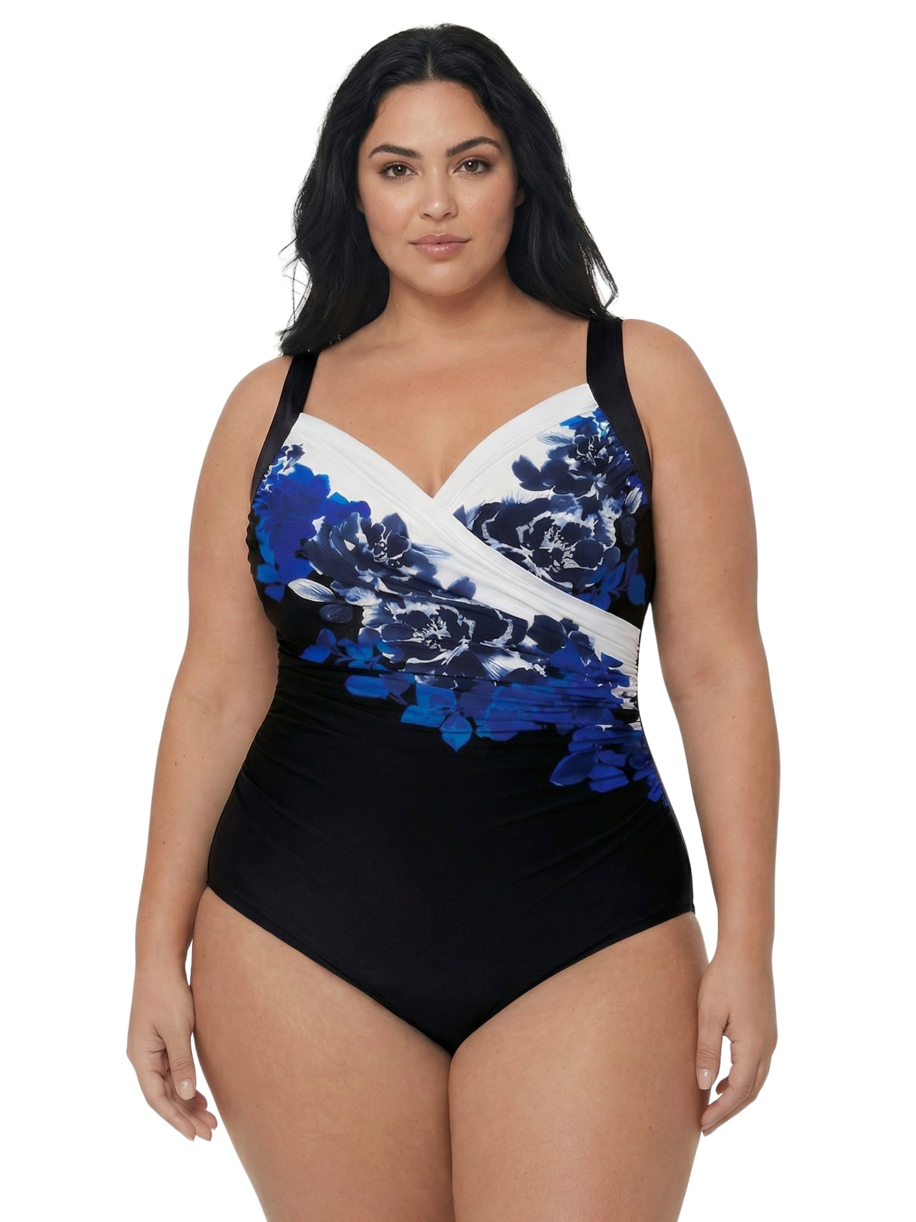 Maillot de Bain Ombra Fiore Sanibel Taille Plus - Noir & Multi