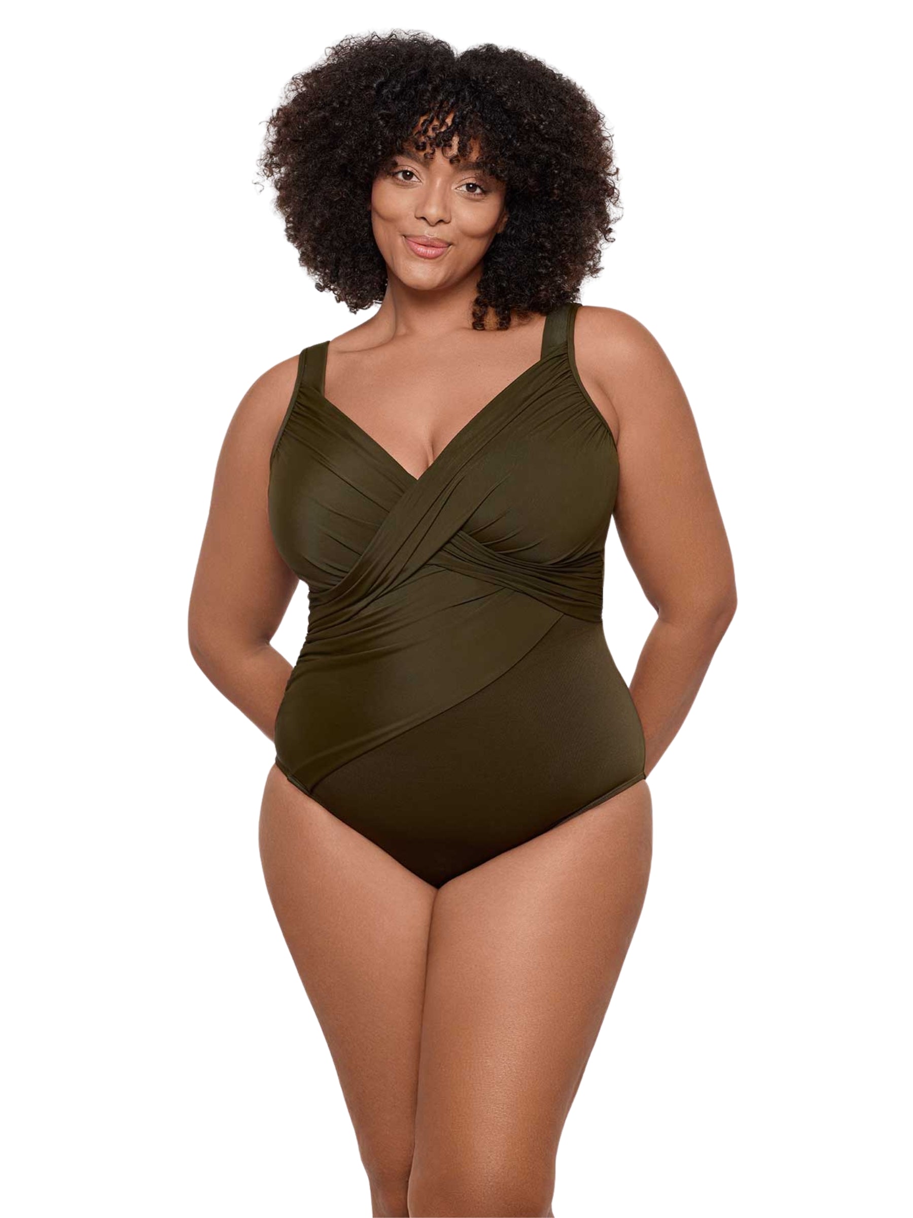 Maillot de Bain Rock Solide Revele Taille Plus - Nori