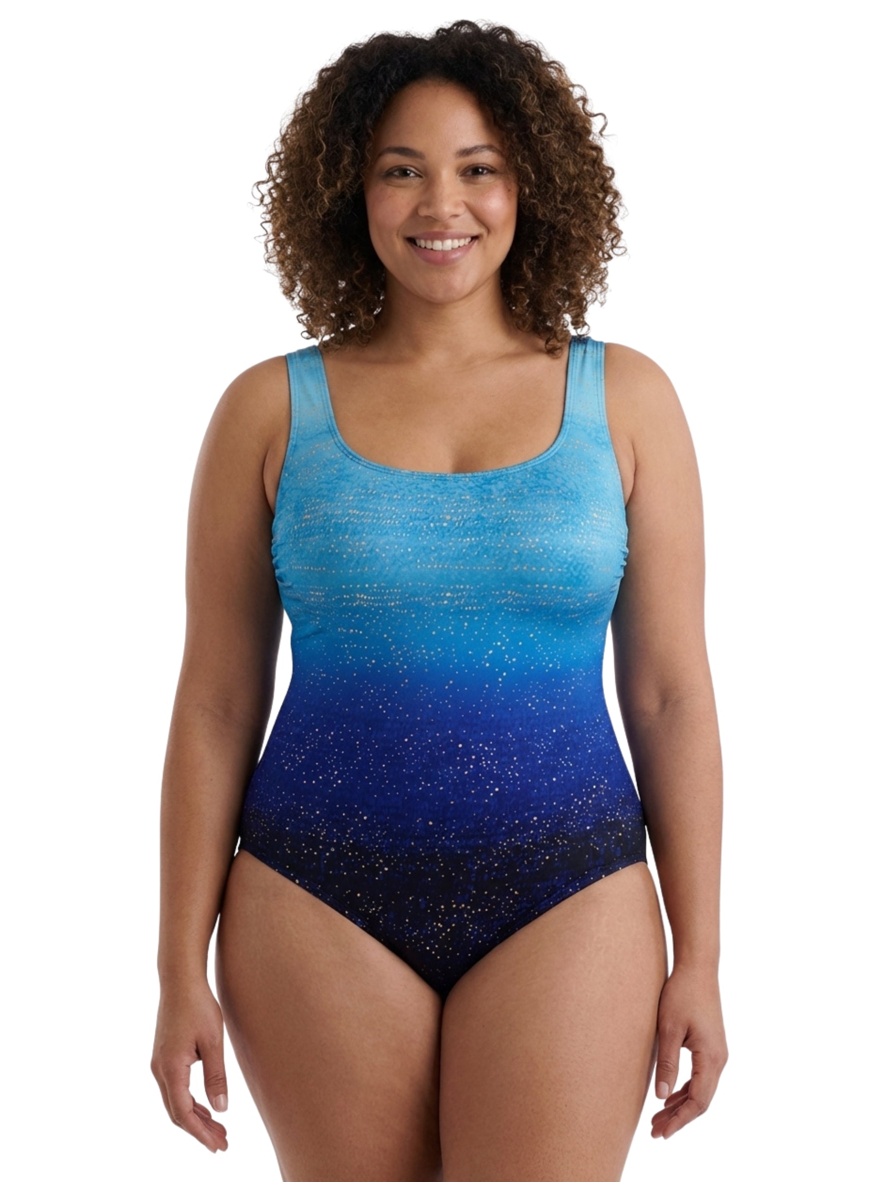 Maillot de Bain X-Back Taille Plus - Sea Mist
