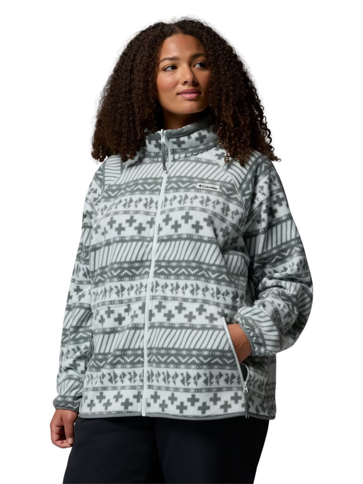 Plus Size Bugaboo IV Interchange 3-in-1 Fleece Jacket - Tea Light & Sedona Sage