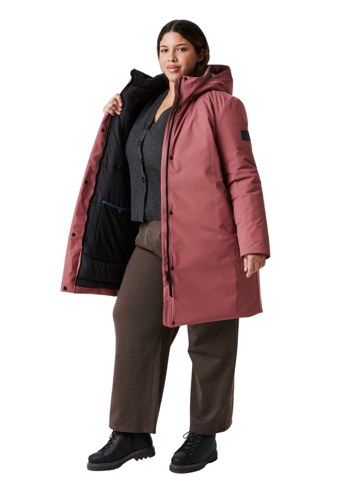 Monaco III Plus Size Winter Coat - Boreal Pink