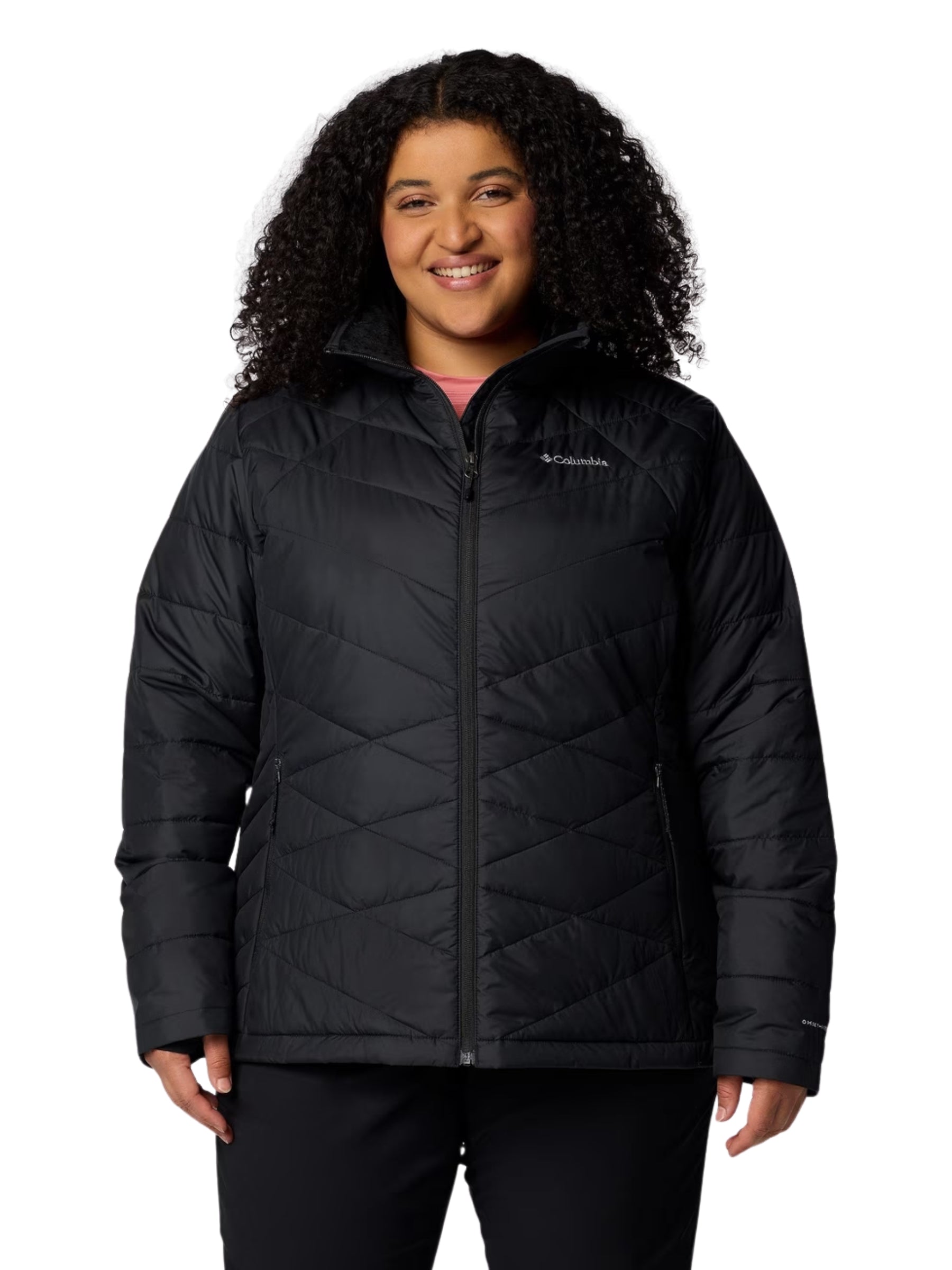Heavenly Plus Size Hoodless Coat - Black