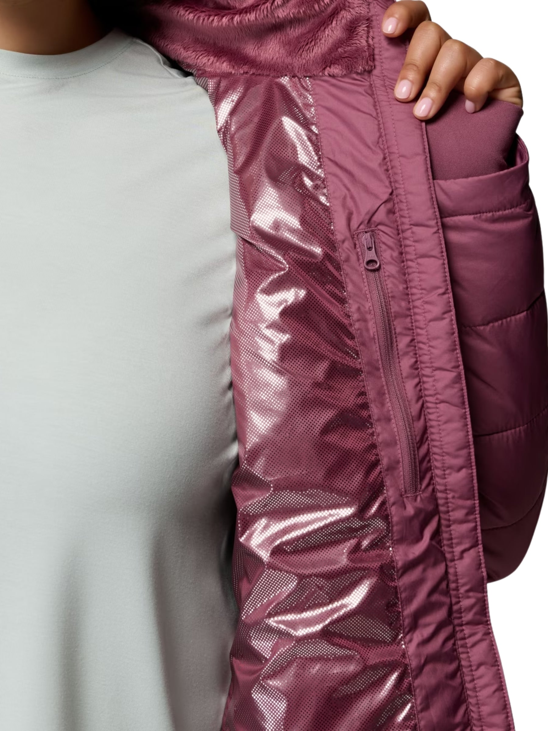 Manteau Long avec Capuchon Heavenly Taille Plus - Antique Mauve