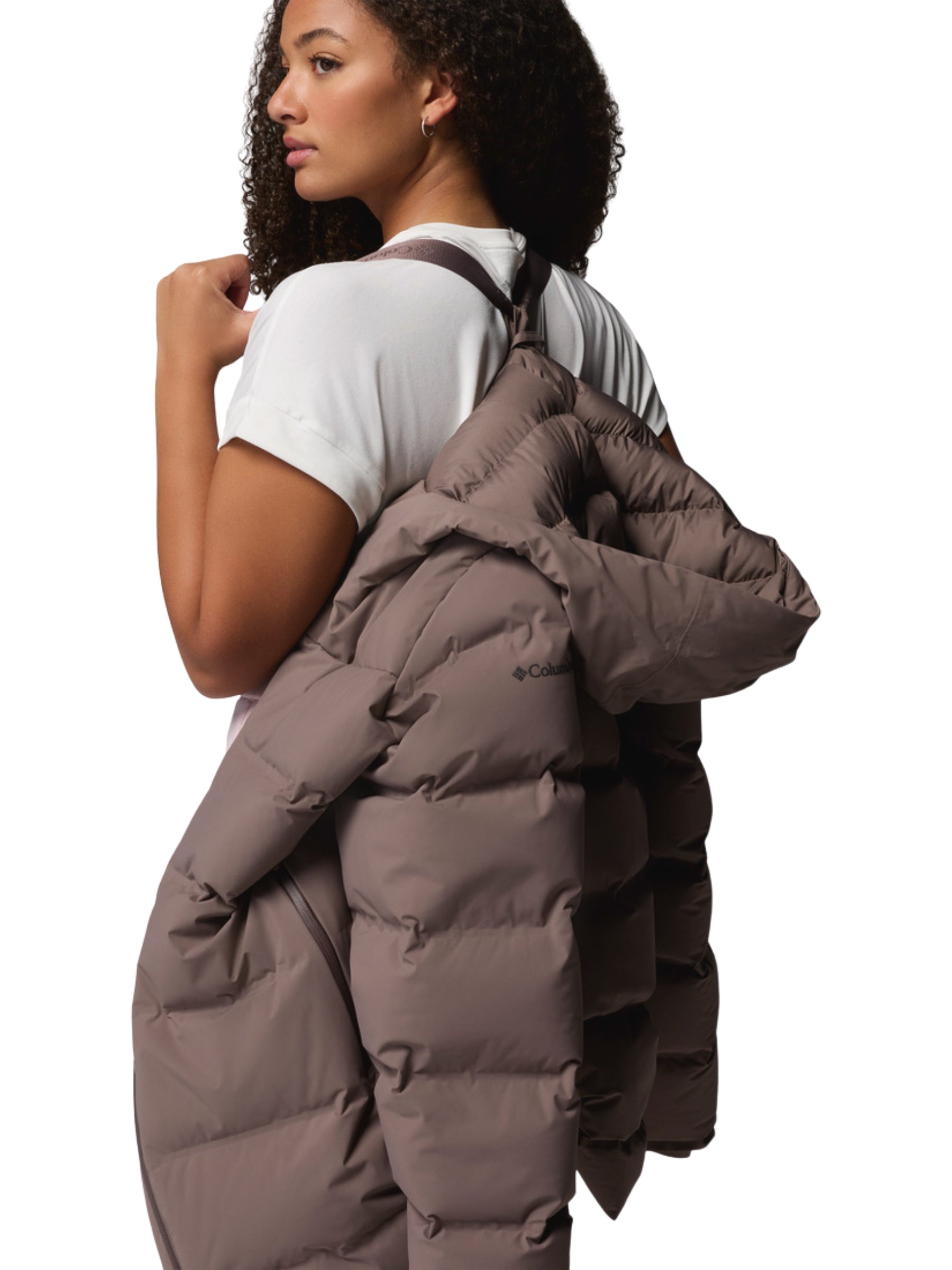 Amaze Puff Heat Seal Plus Size Mid-Length Hooded Coat - Iron