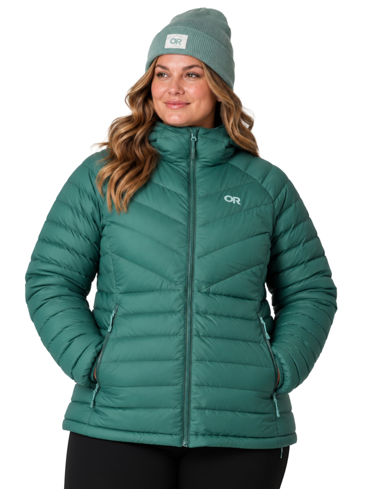 Manteau Transcendent en Duvet Taille Plus - Malachite