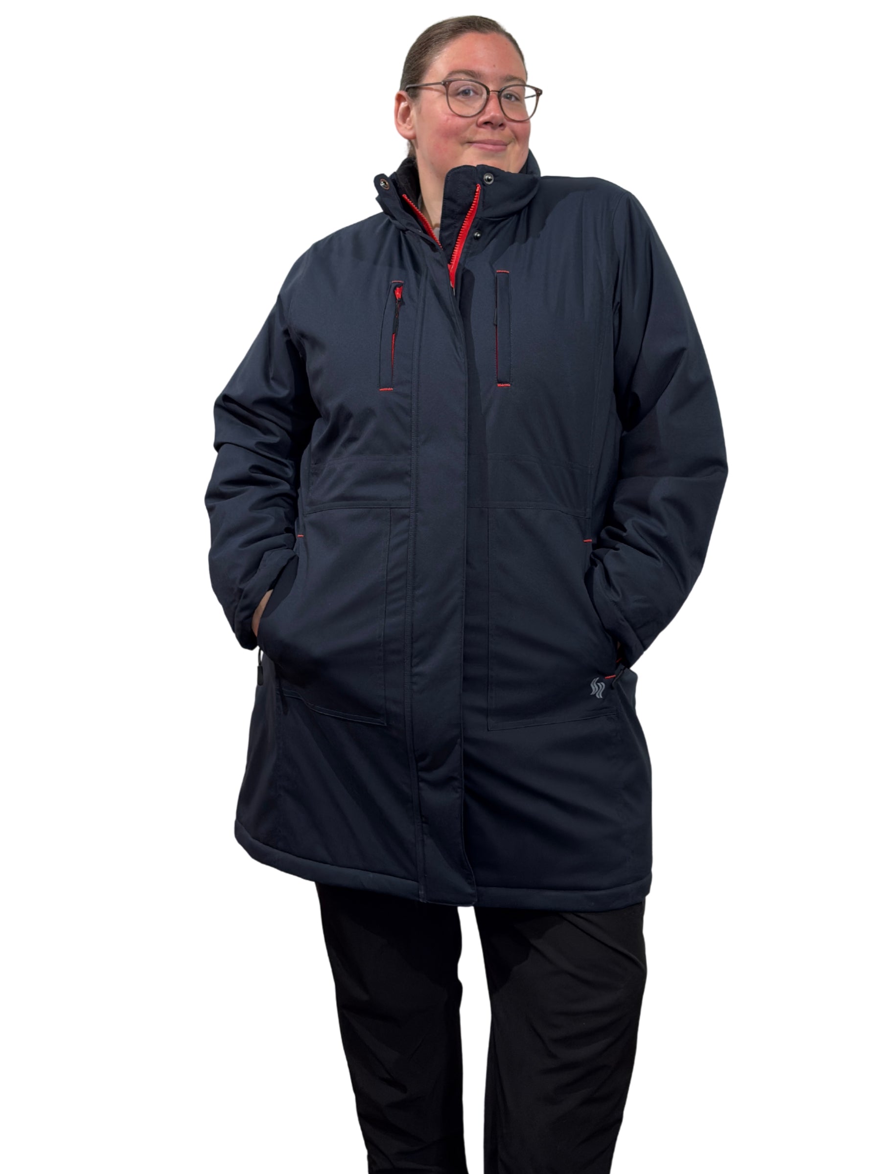 Manteau Harfang Taille Plus - Marine