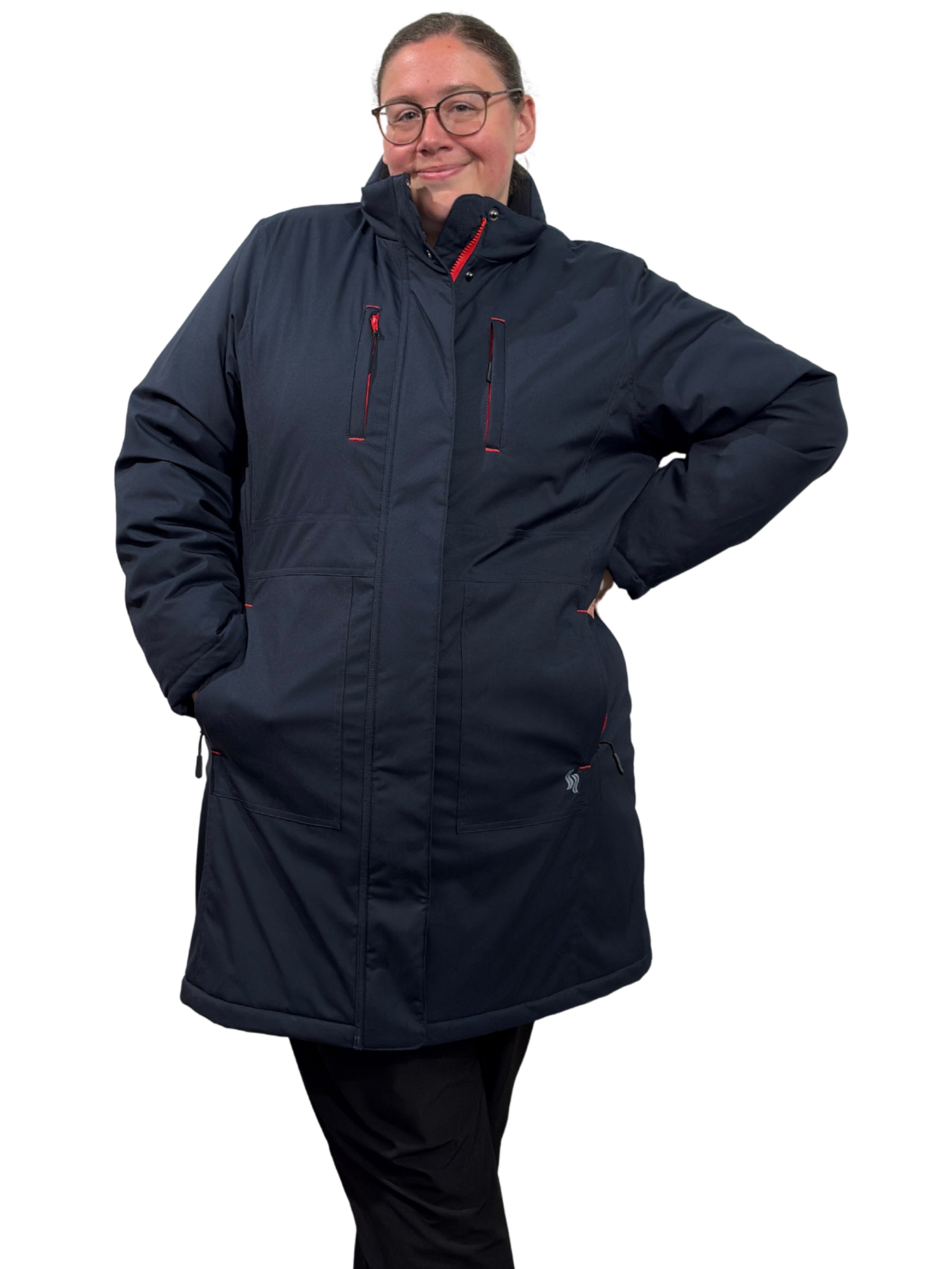 Manteau Harfang Taille Plus - Marine
