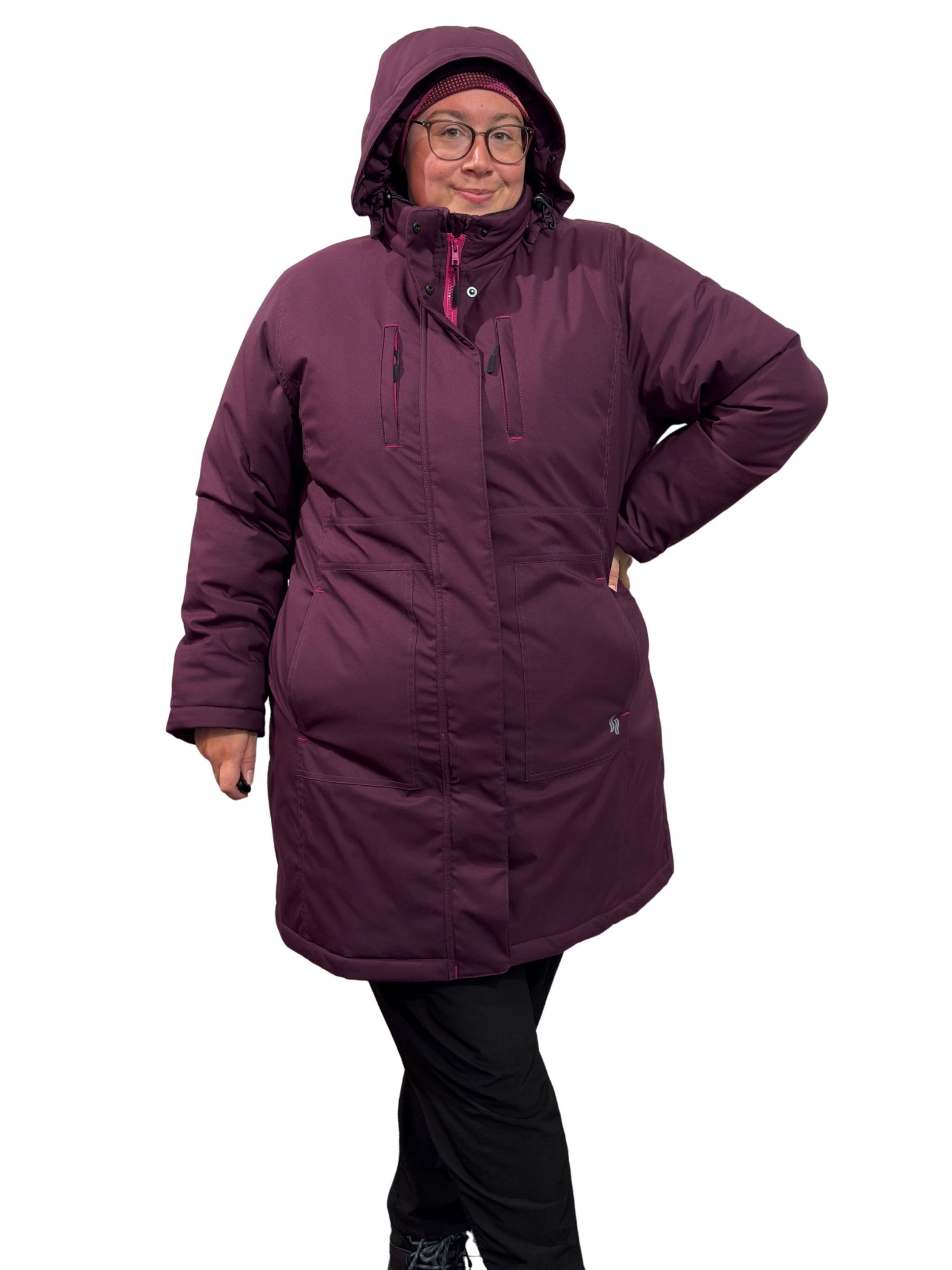 Manteau Harfang Taille Plus - Pourpre