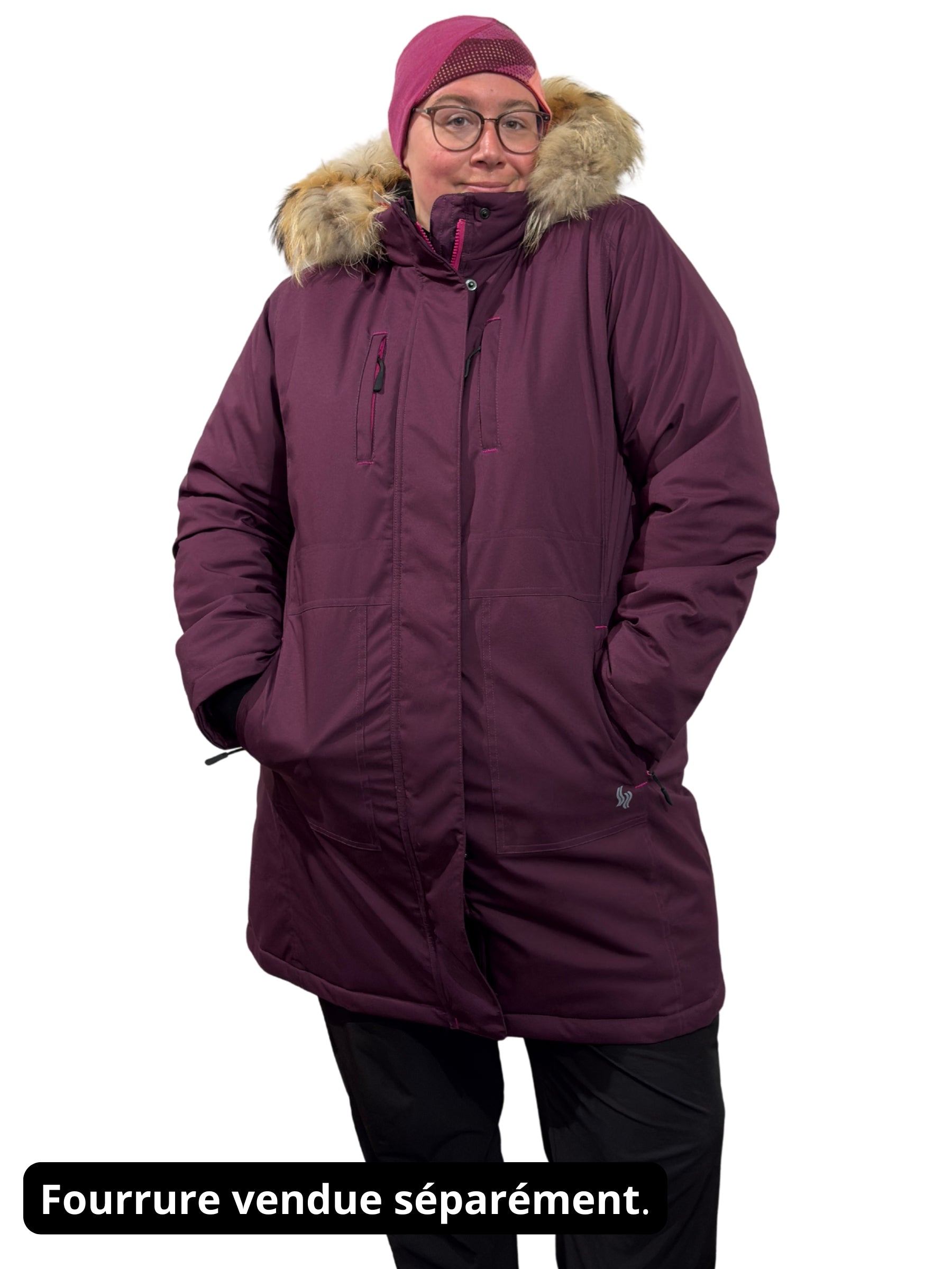 Manteau Harfang II Taille Plus - Pourpre