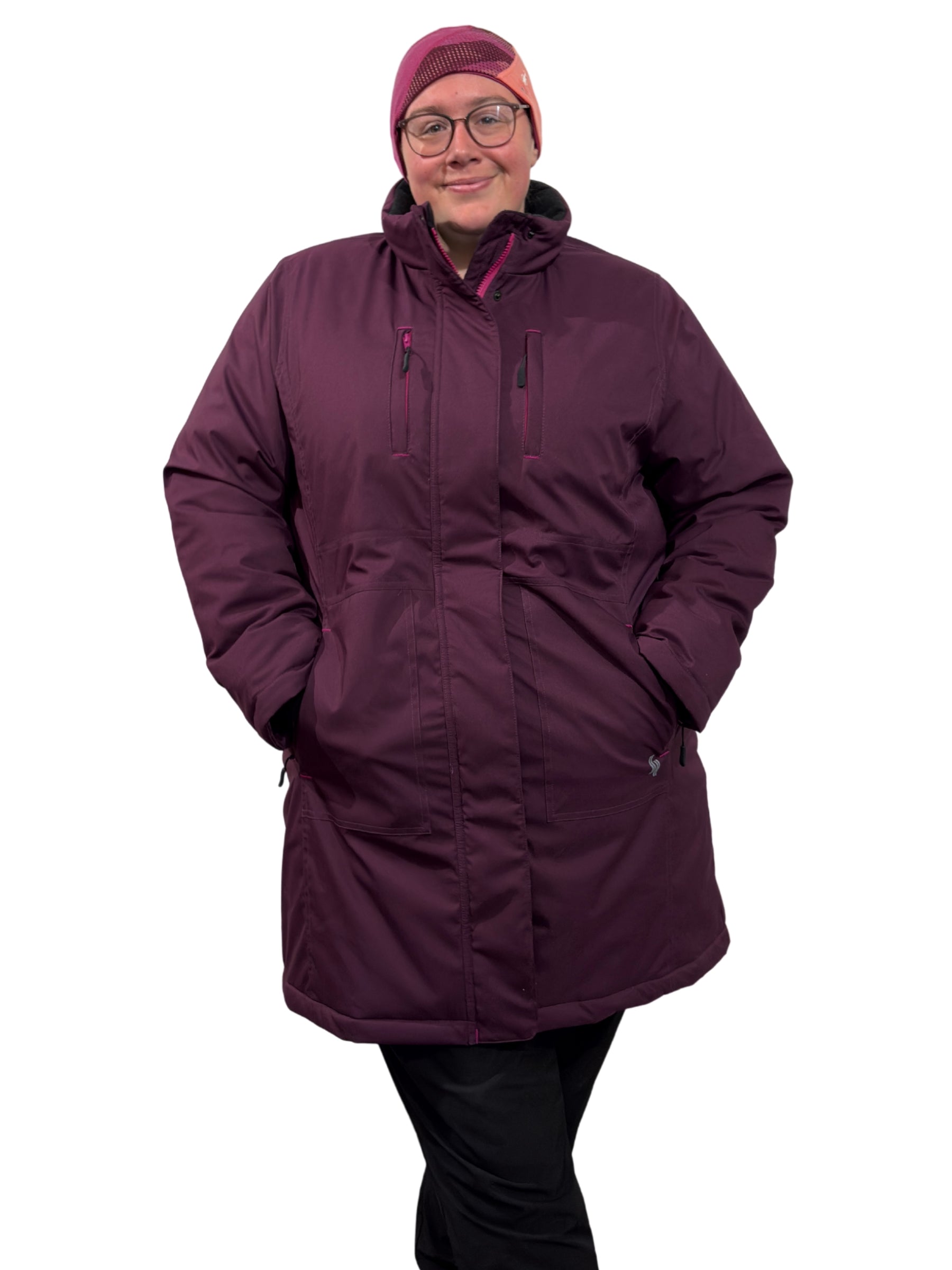 Manteau Harfang Taille Plus - Pourpre