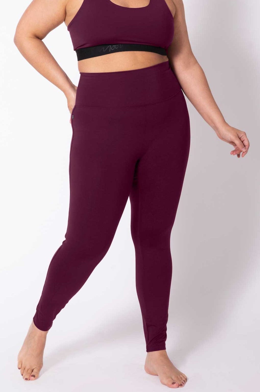 Legging Gainant Le Everywhere 26.5'' Taille Plus (Merlot) de MOOV Activewear