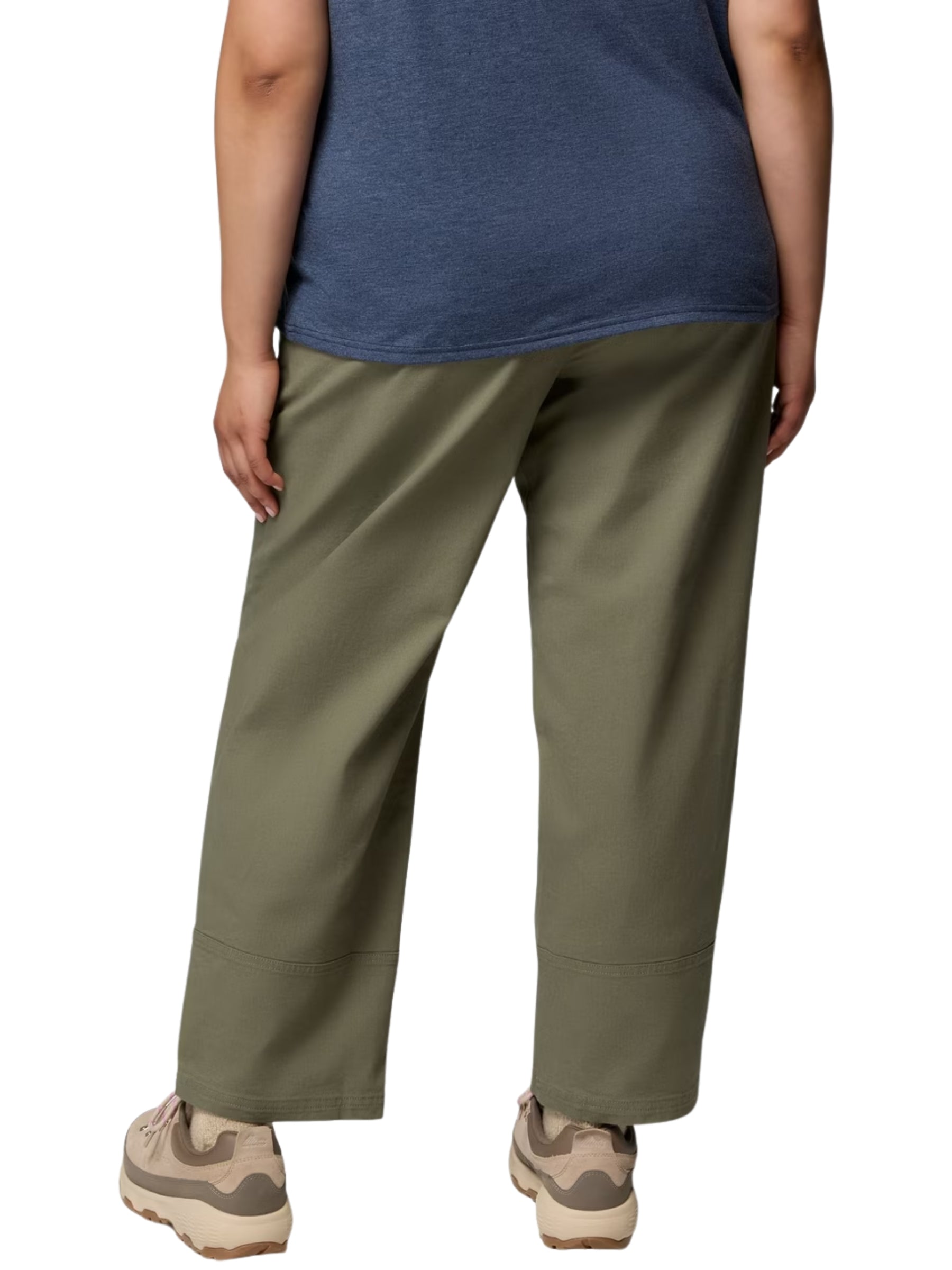 ROC Plus Size Straight Leg Trousers - Stone Green