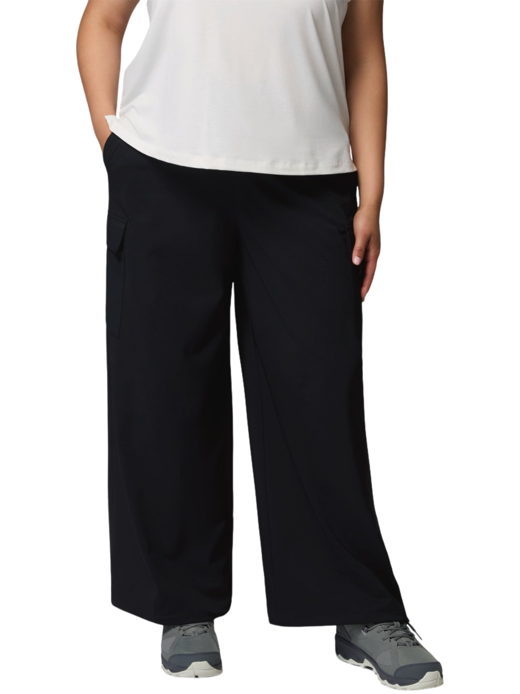 All Seasons Plus Size Cargo Pants - Black