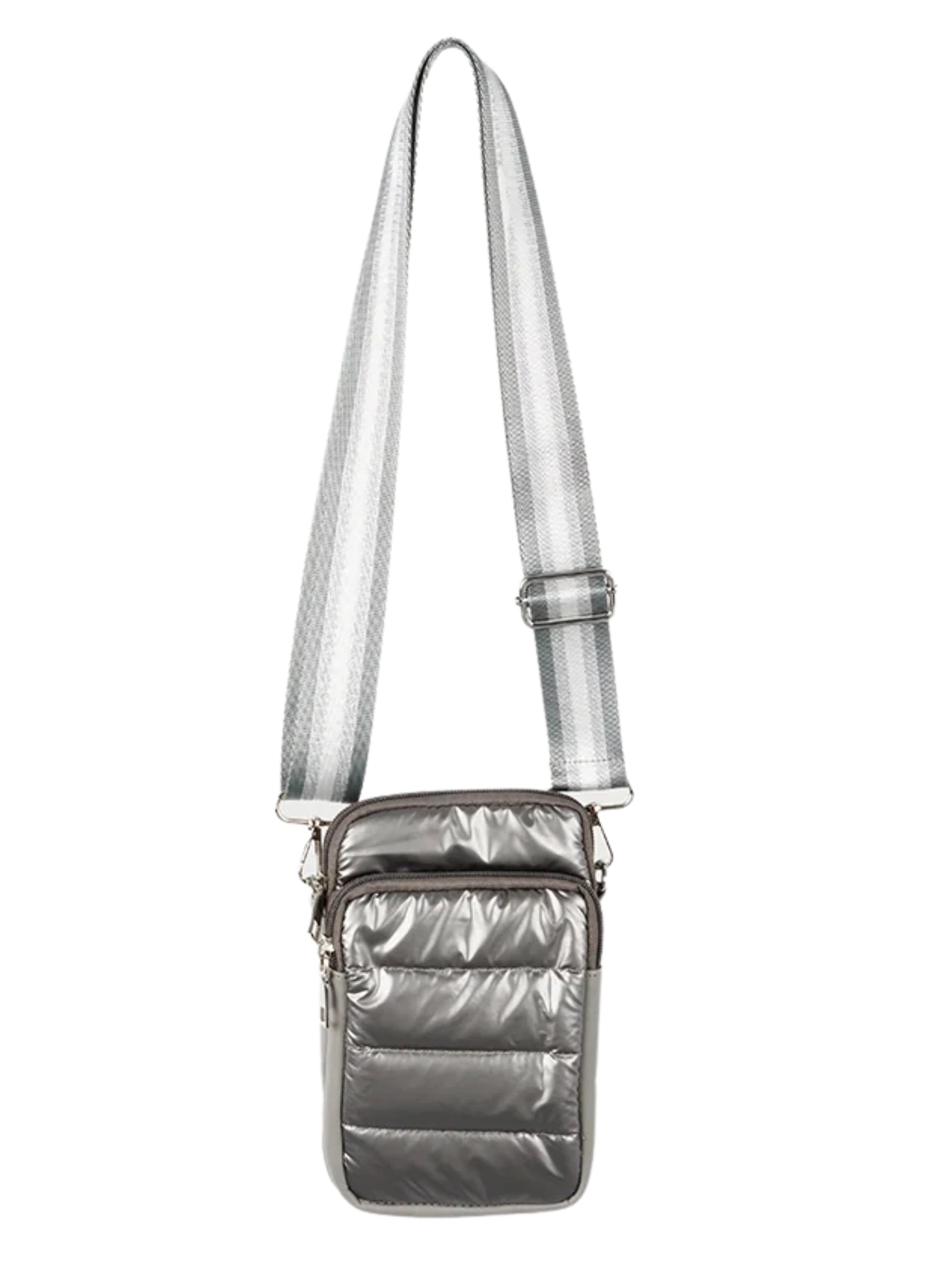 Petit Sac Bandoulière Matelassé - Gunmetal