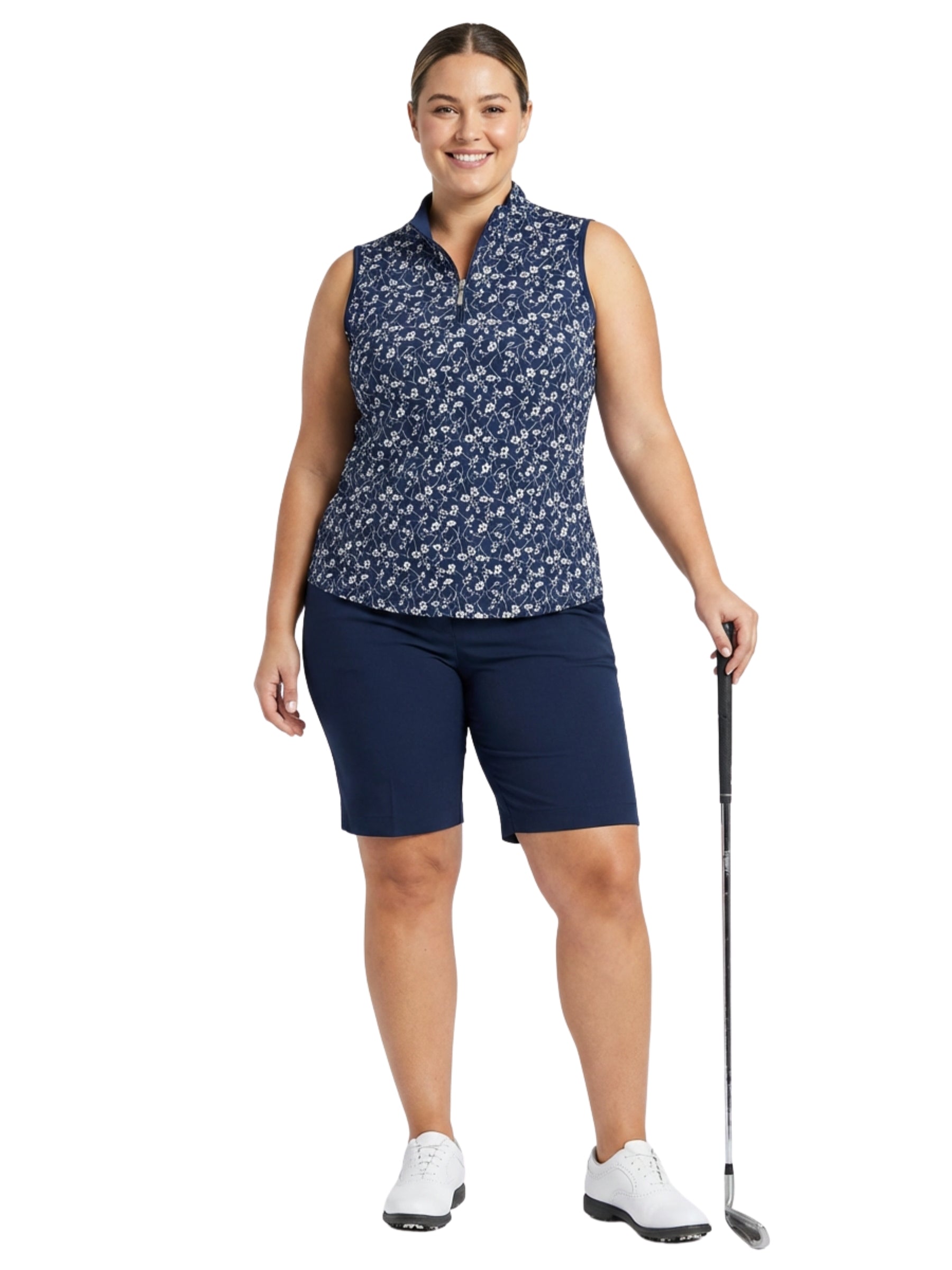 Polo de Golf Maîka Sans Manches Taille Plus - Daisy