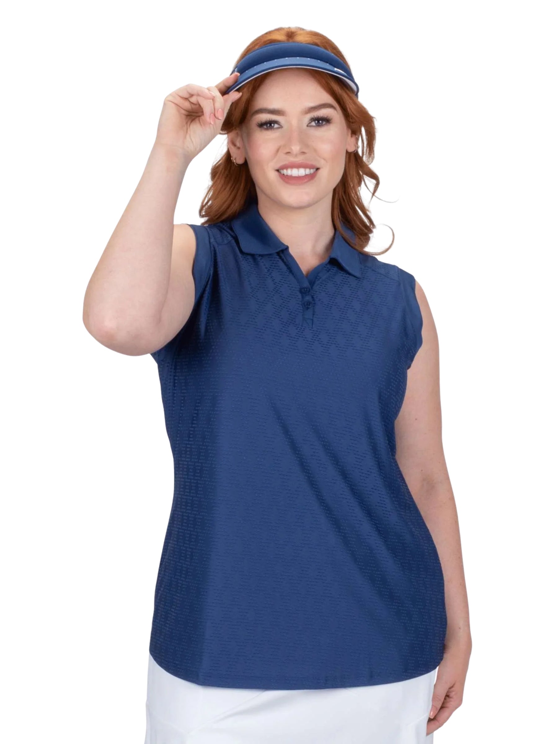 Polo de Golf Tempo Sans Manches Taille Plus - Marine