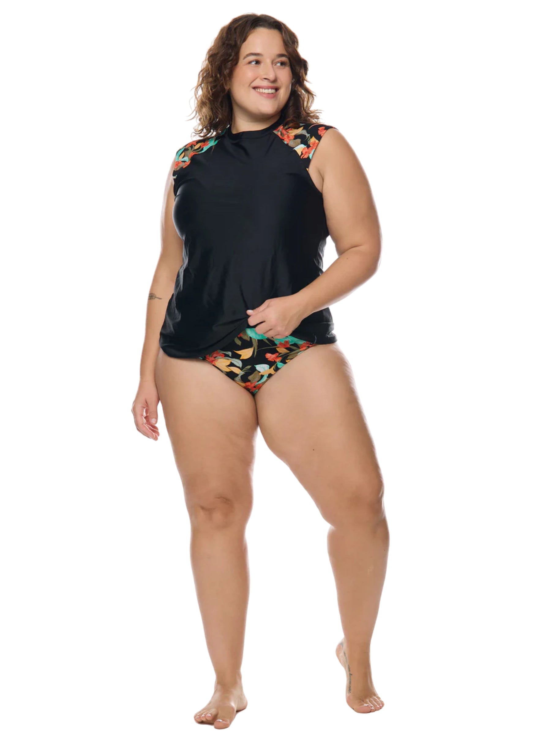 Rashguard Hamoa Exhale Taille Plus - Noir