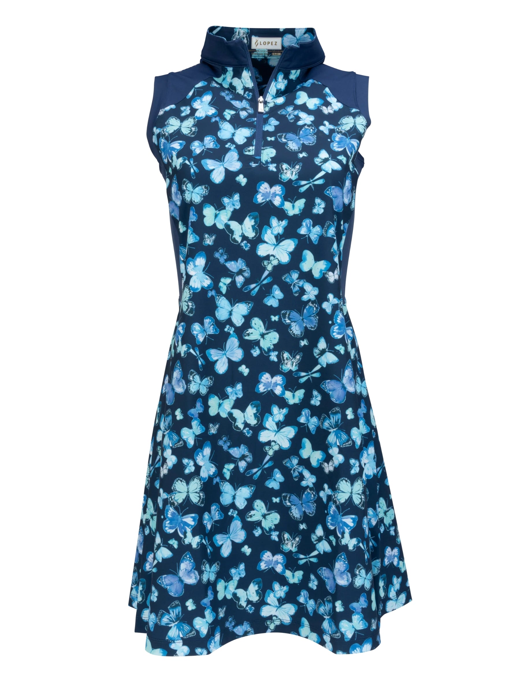 Robe de Golf Butterfly Taille Plus - Navy Multi