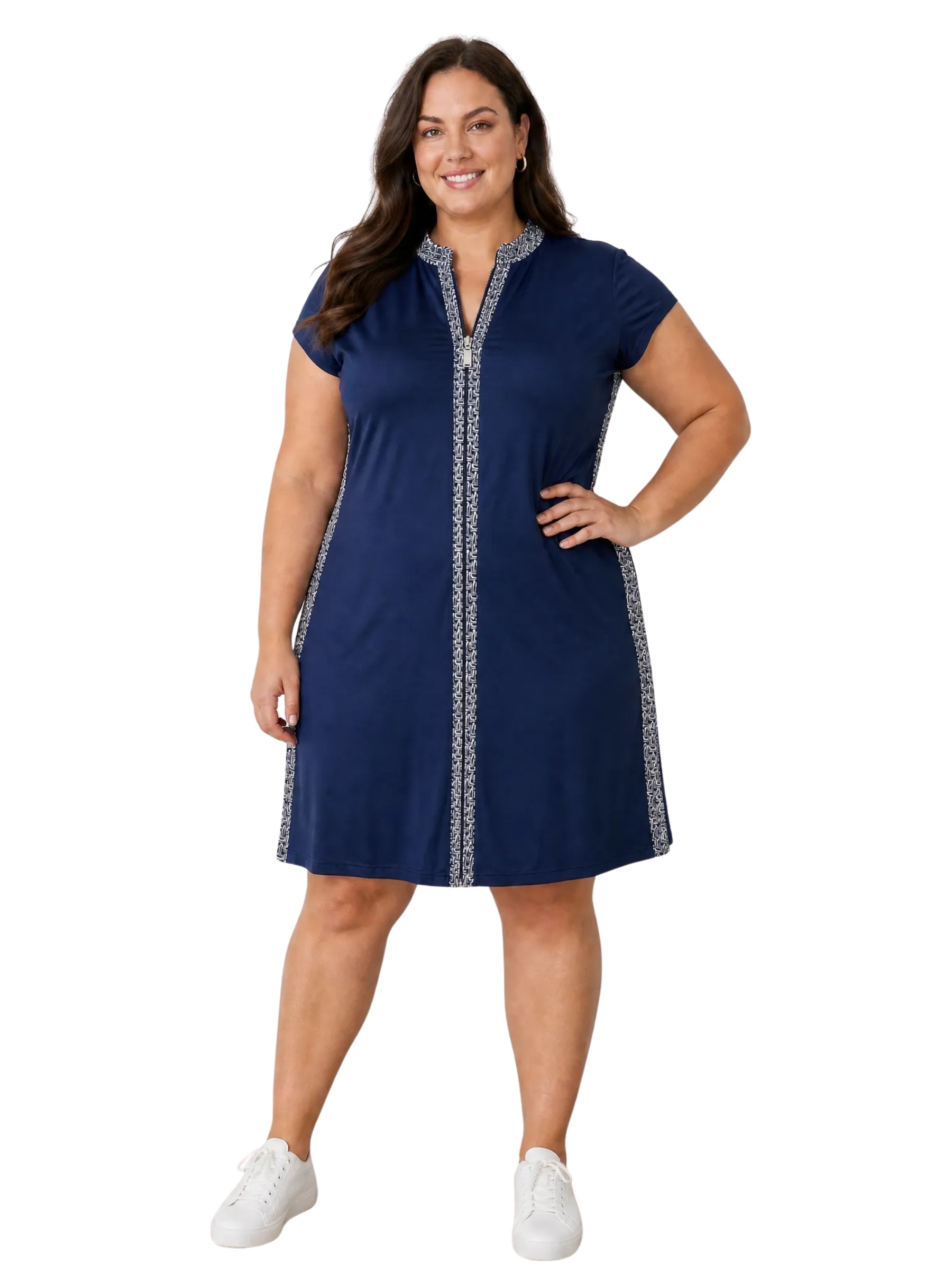 Robe de Golf Mila Taille Plus - Midnight Prisma