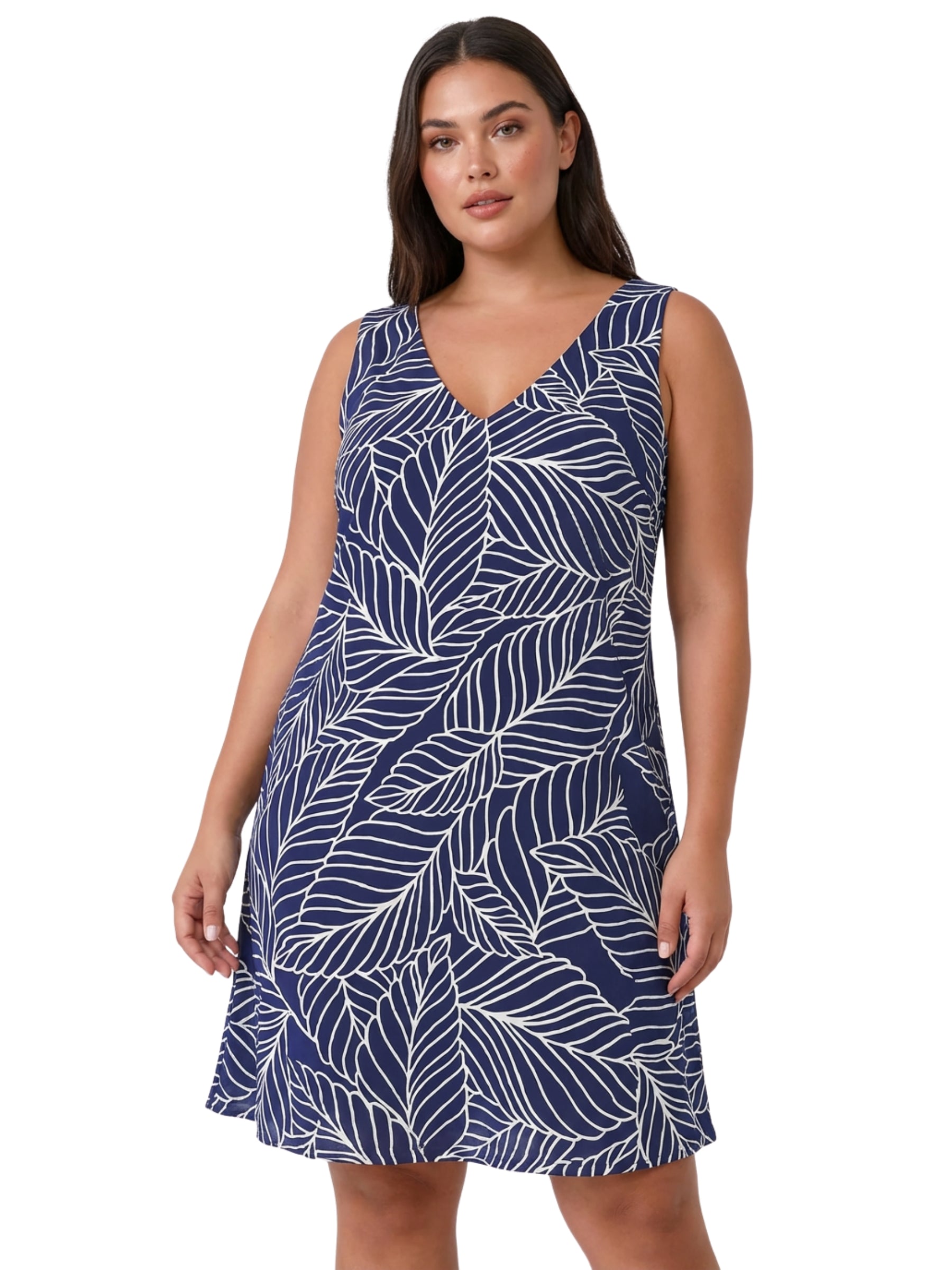 Robe Emely Taille Plus - Marine