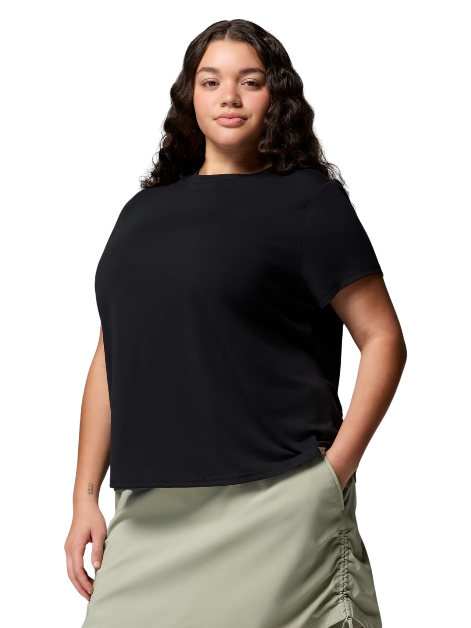 CSC Plus Size Soft Stretch T-Shirt - Black