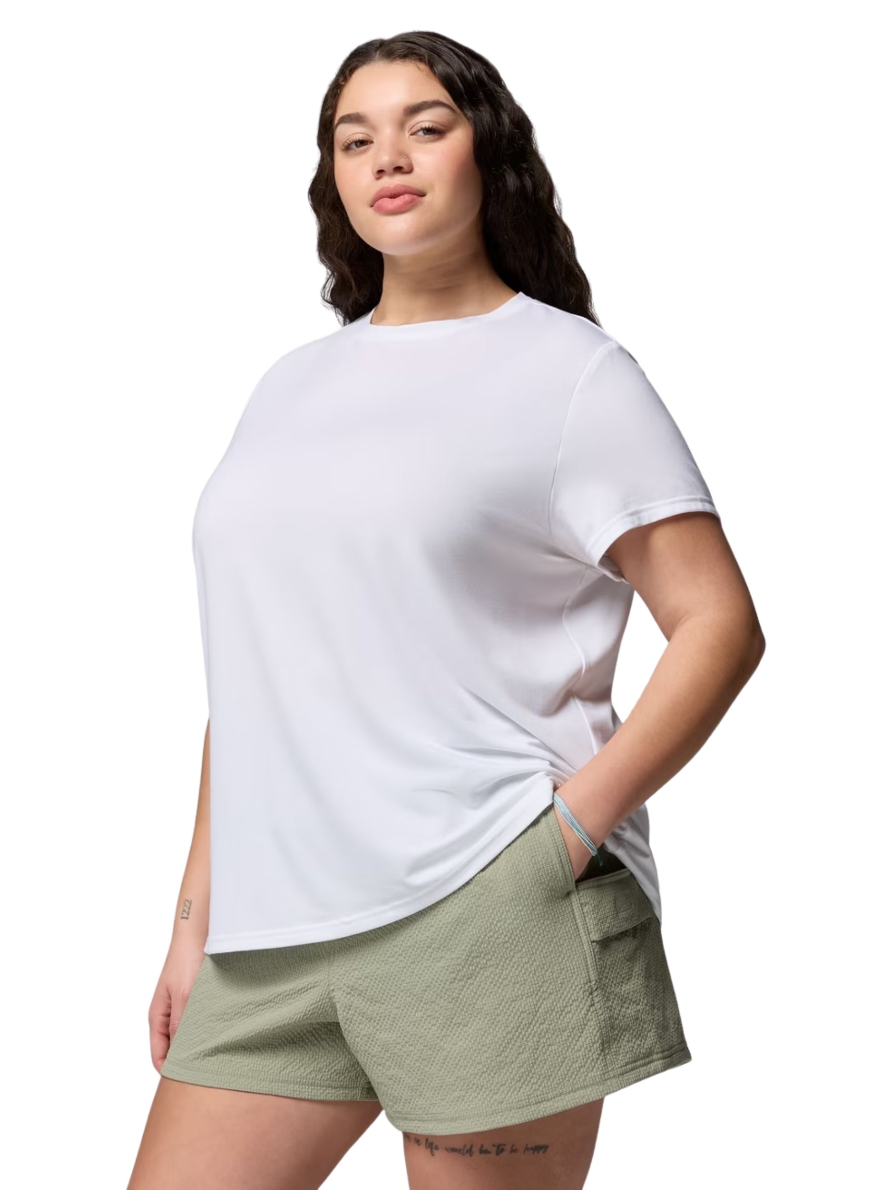 T-shirt Doux et Extensible CSC Taille Plus - Blanc