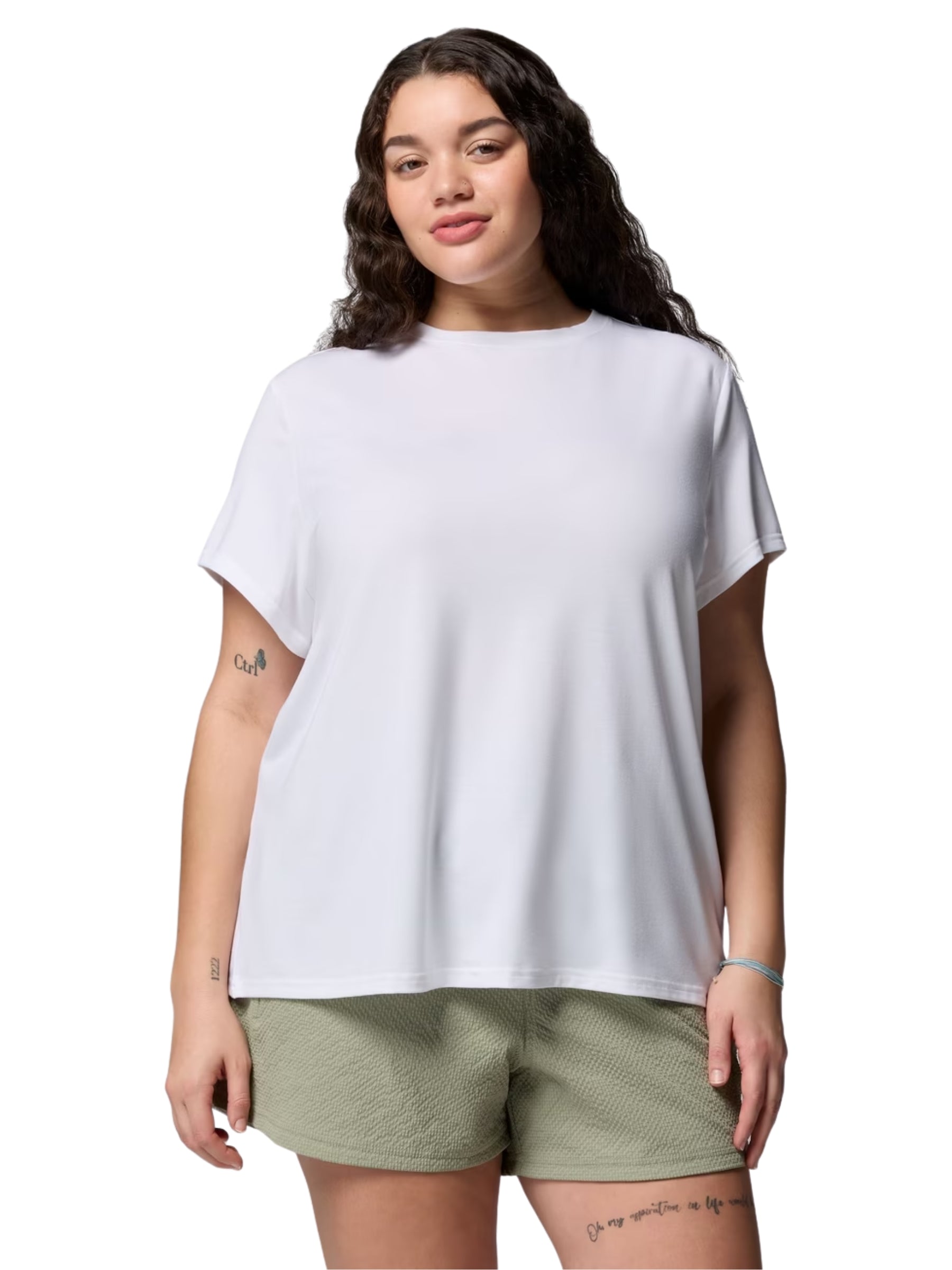 T-shirt Doux et Extensible CSC Taille Plus - Blanc