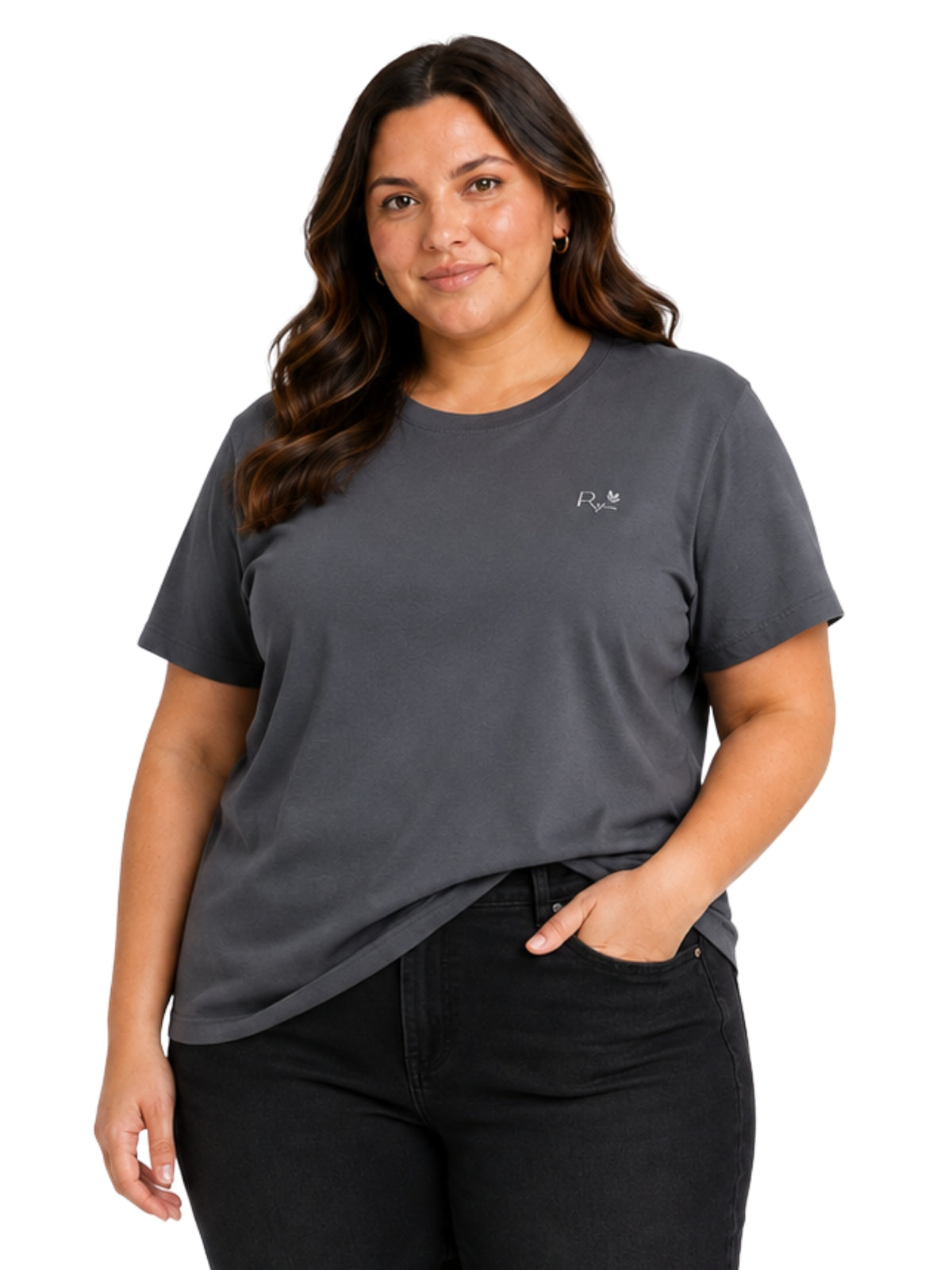 Adori Love Plus Size T-Shirt - Dark Grey