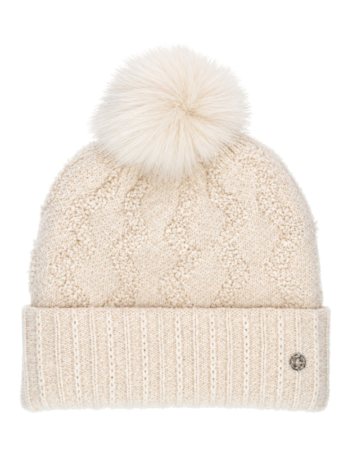 Sparkle Pom-Pom Beanie - Buttercream