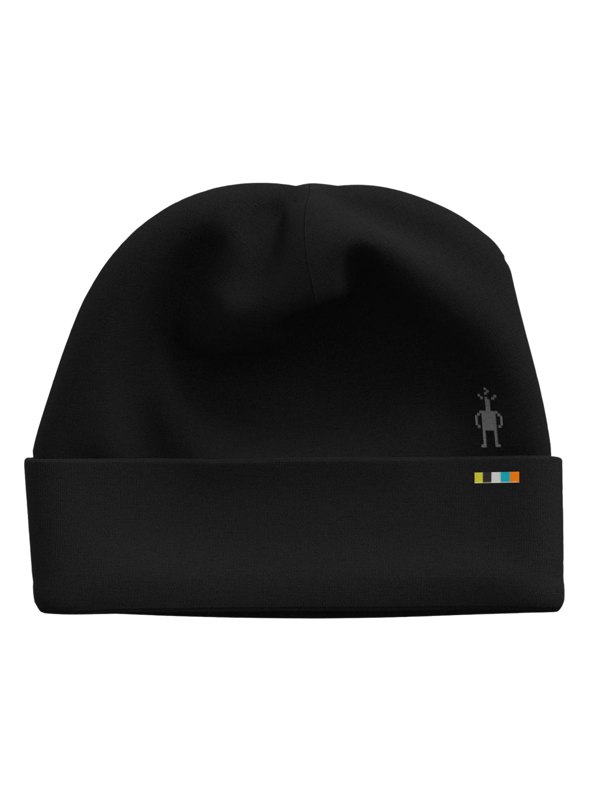 Reversible Merino Wool Thermal Cuffed Beanie - Black