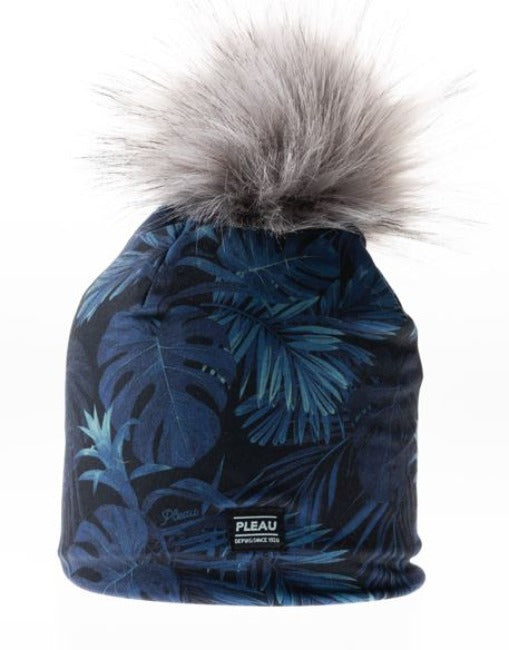 Jaipur beanie in Lycra with detachable synthetic fur pompom from Pleau