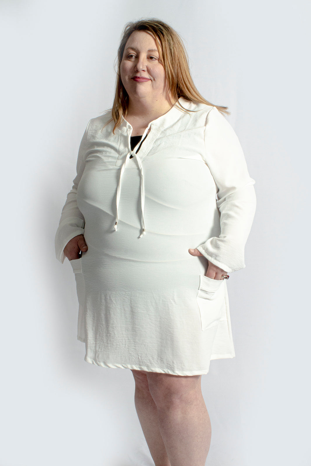 Cover Me Plus Size Seaspice Long Sleeve Cover Up with Pockets