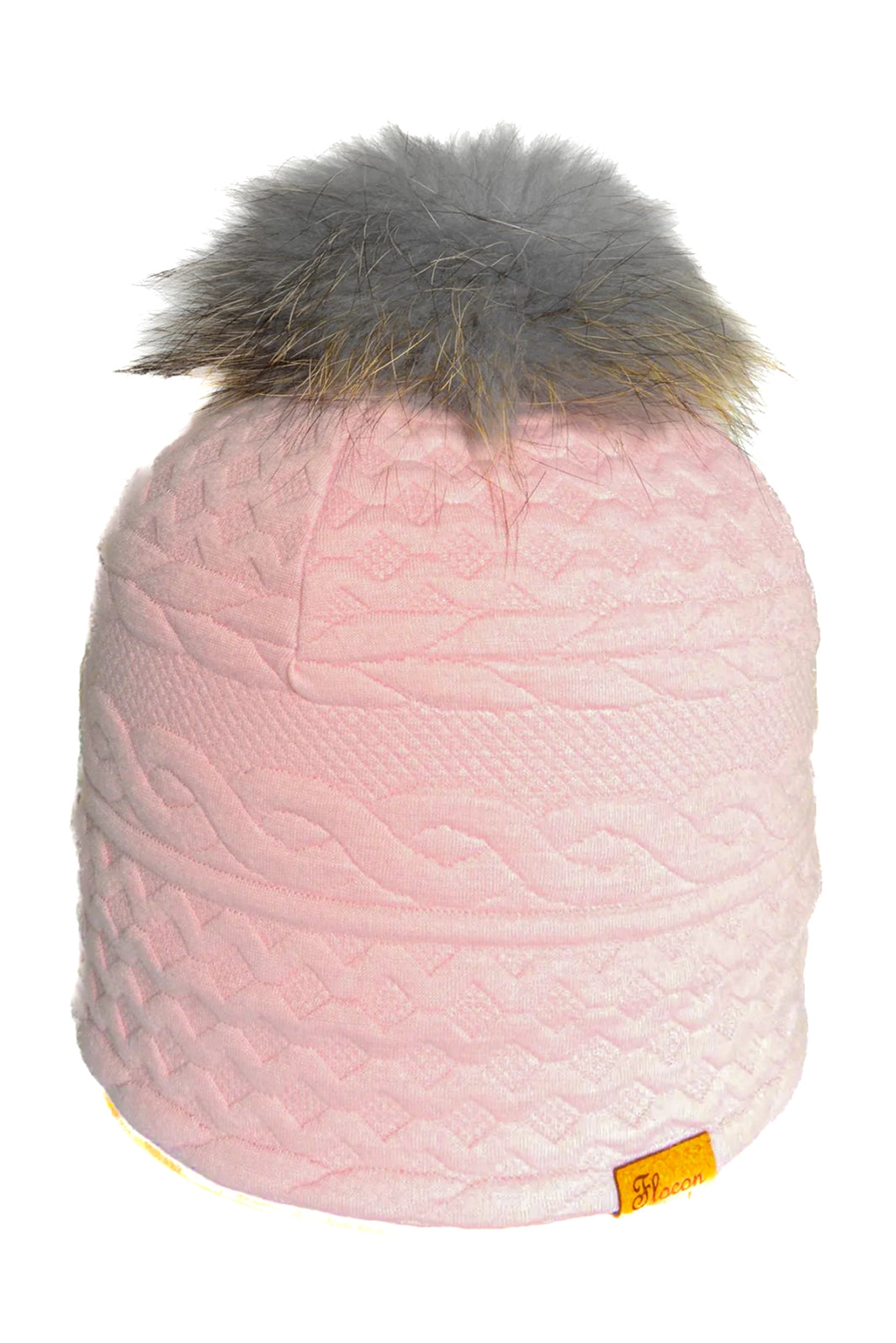 Tuque Jacquard rose tendre de Flocon Sport