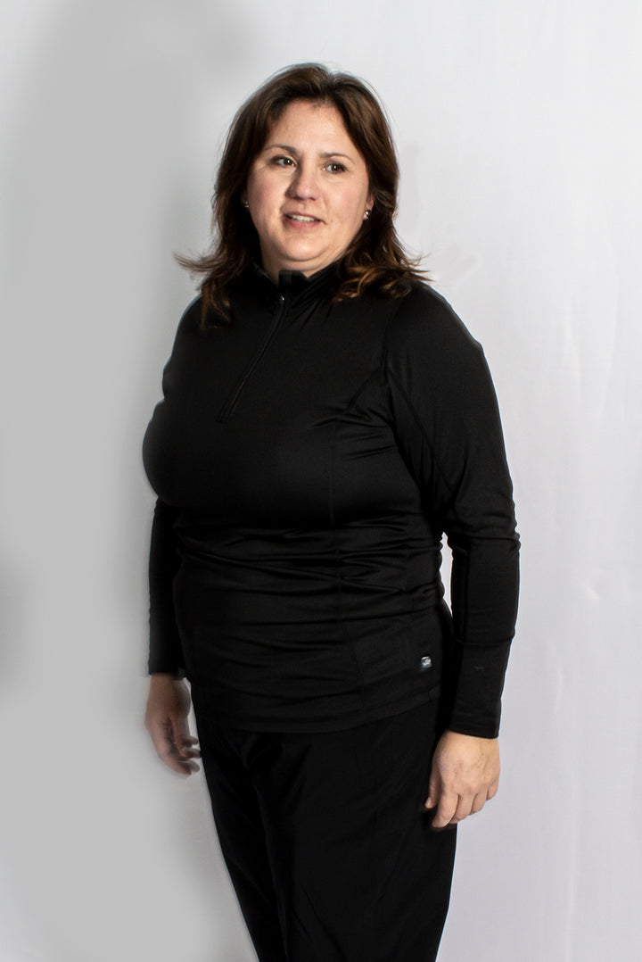 Mid Layer Plus Size Half-Zip Sweater by Sportive Plus