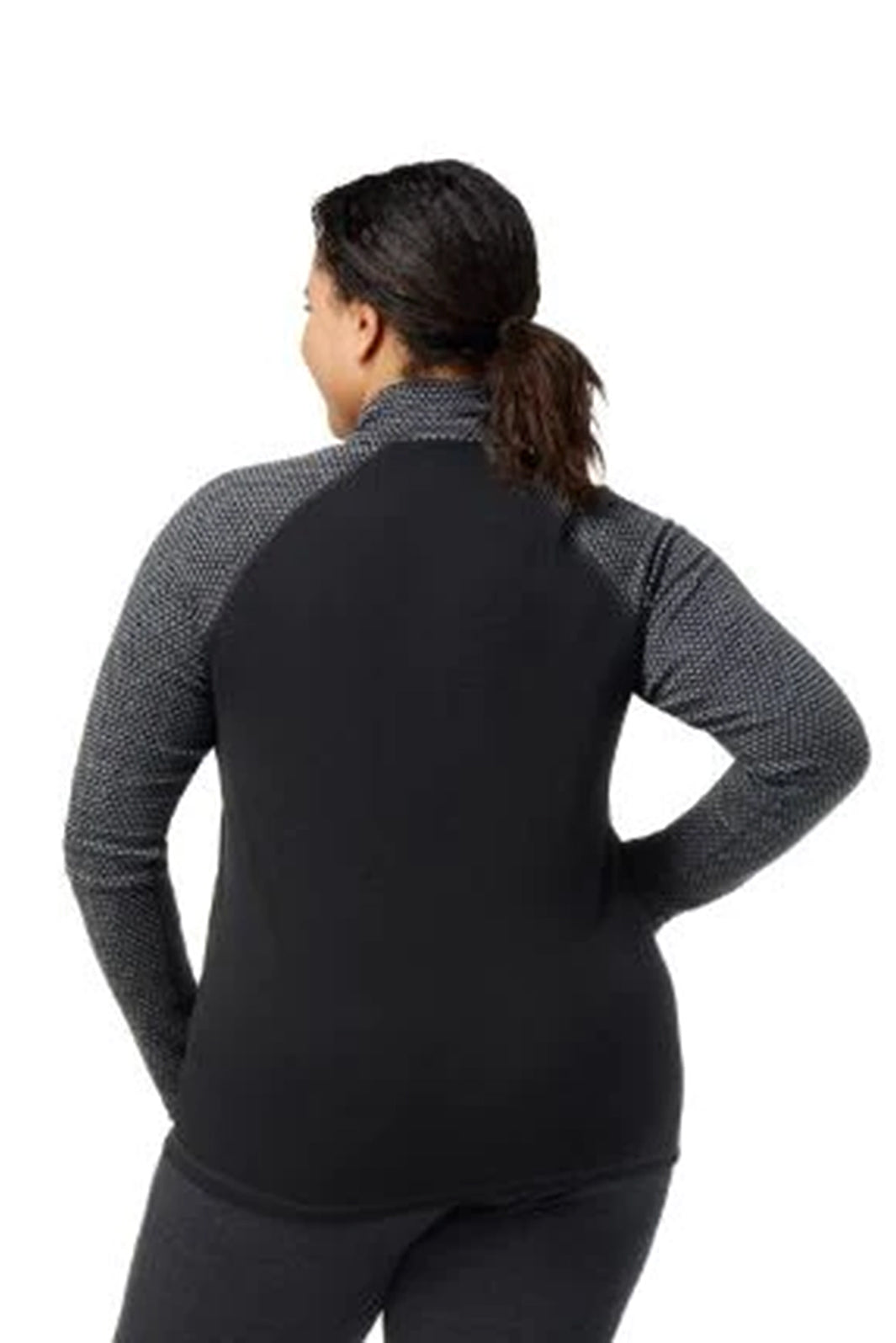 Smartwool Plus Size 1/4 Zip Patterned Sweater Base Layer 