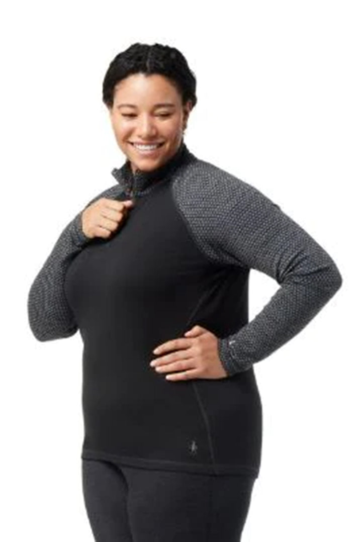 Smartwool Plus Size 1/4 Zip Patterned Sweater Base Layer 