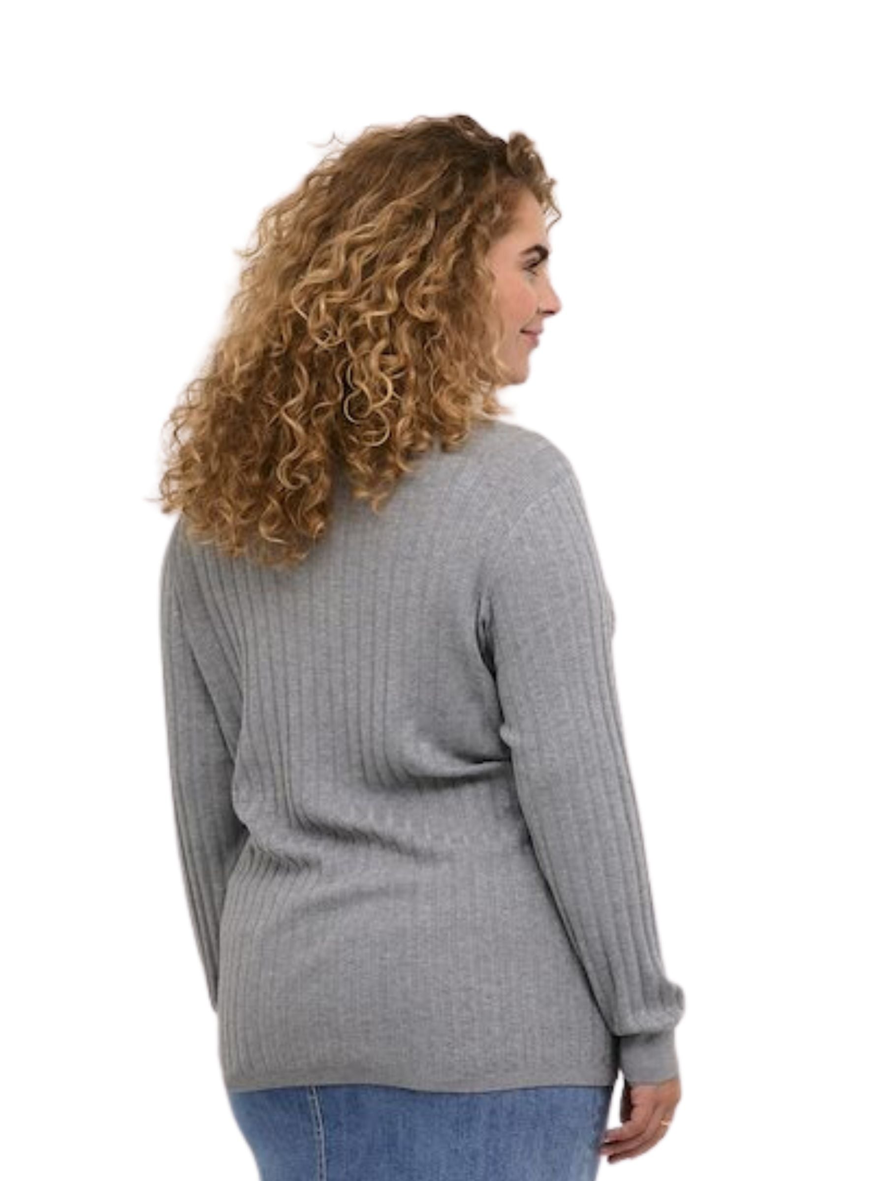 KClona Plus Size Sweater (Grey) by Kaffe Curve