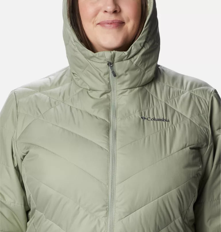 Columbia women's heavenly long 2025 hooded jacket plus size
