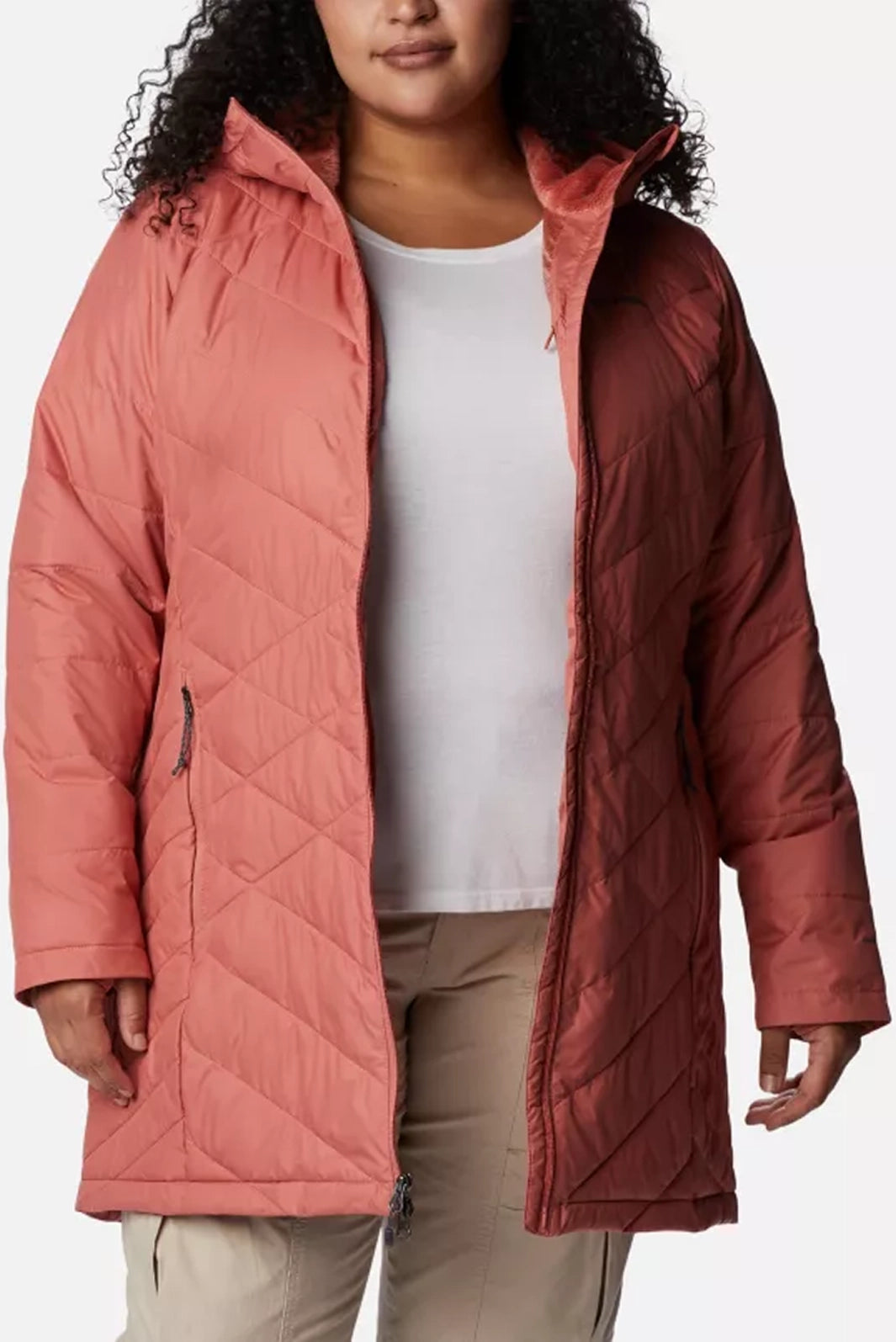 Heavenly Plus Size Hooded Long Jacket from Columbia