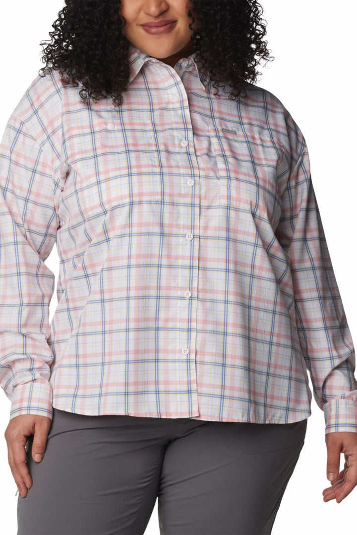 Silver Ridge Utility Patterned Long Sleeve Shirt Plus Size by Columbia