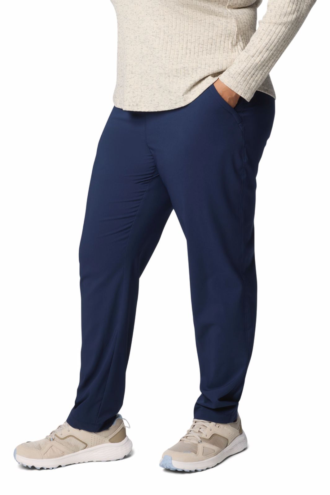 Columbia Plus Size Anytime Slim Pull-On Pant (Collegiate Navy)