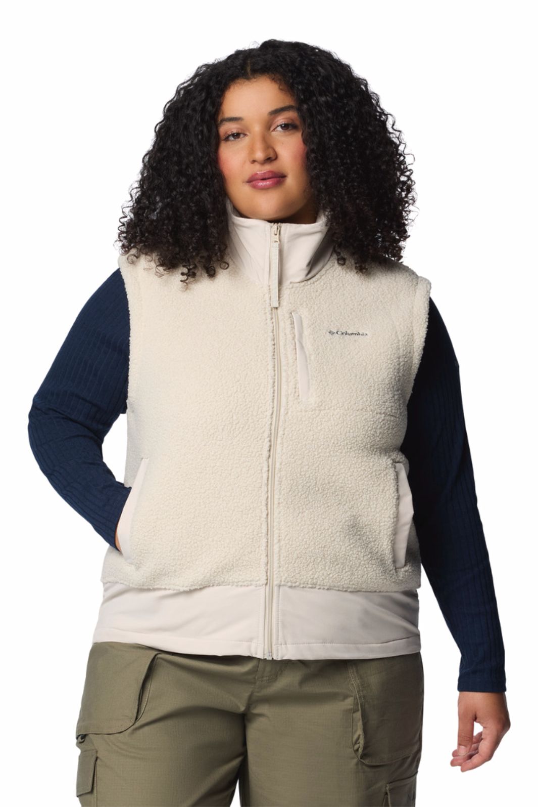 Full Zip Fleece Jacket S/M Boundless Trek Plus Size by Columbia