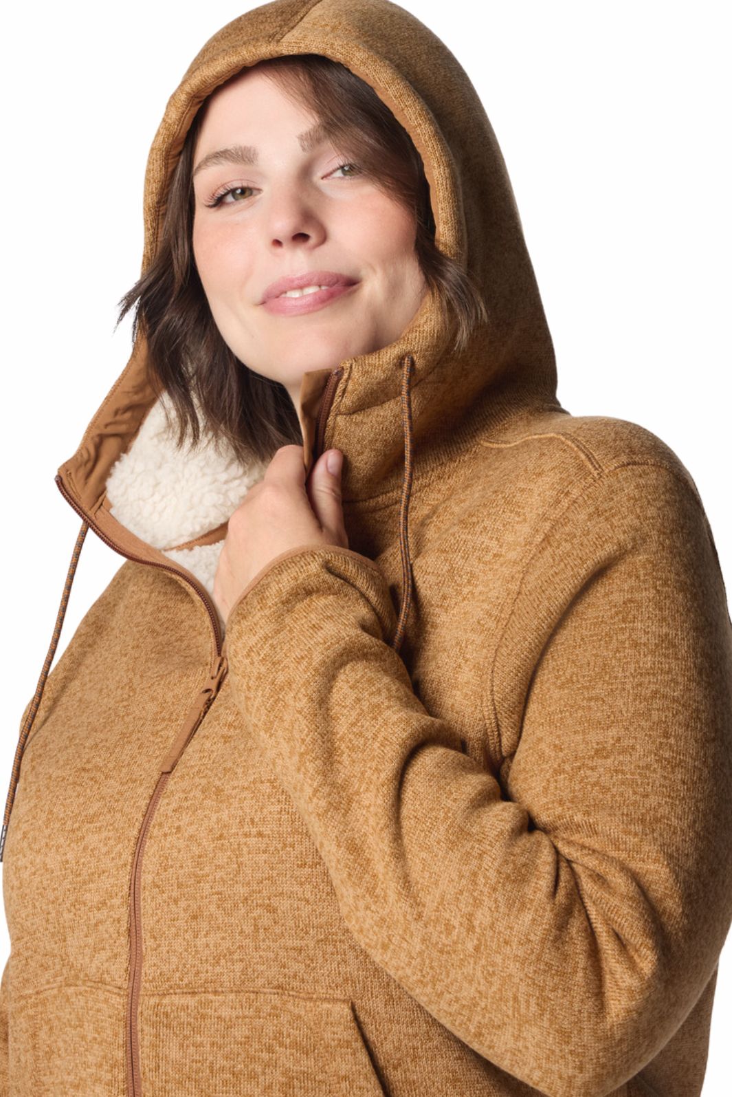 Veste Polaire Sweater Weather Sherpa Full Zip II Taille Plus (Camel Brown Heather) de Columbia