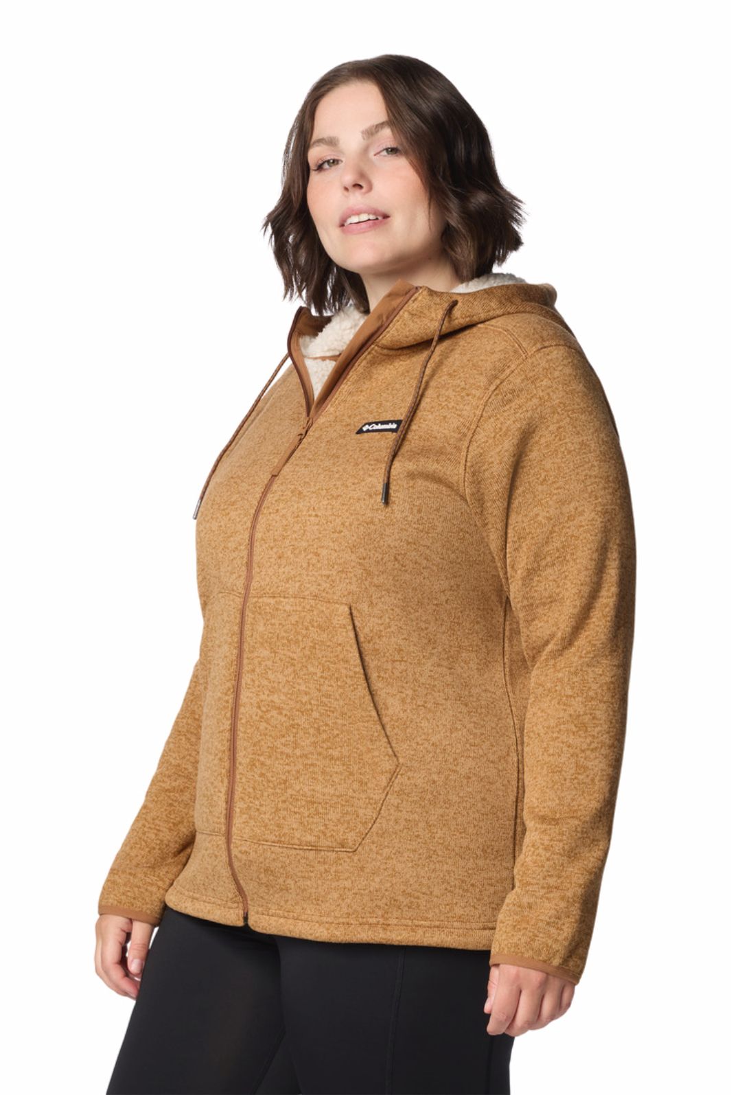 Veste Polaire Sweater Weather Sherpa Full Zip II Taille Plus (Camel Brown Heather) de Columbia