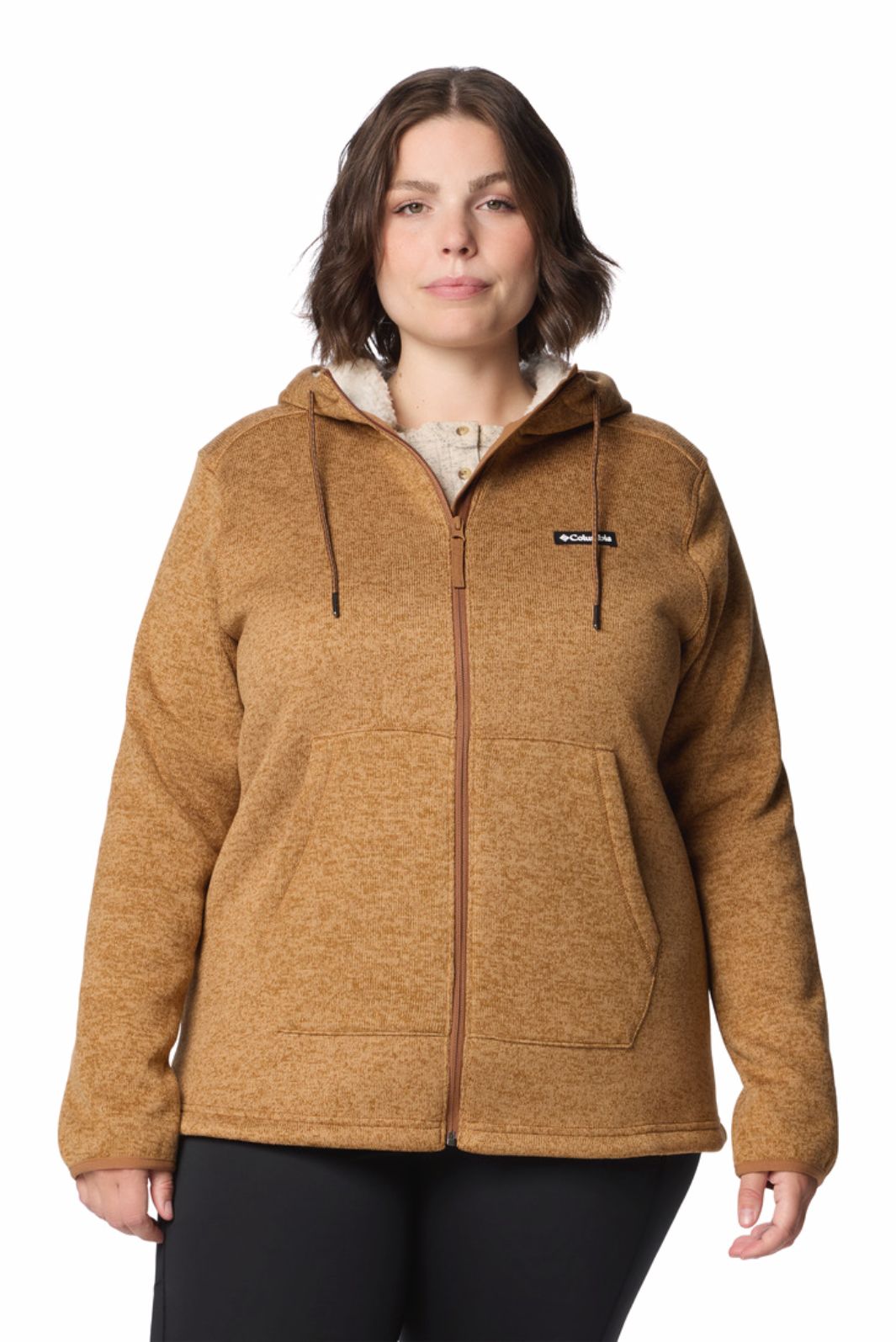 Veste Polaire Sweater Weather Sherpa Full Zip II Taille Plus (Camel Brown Heather) de Columbia