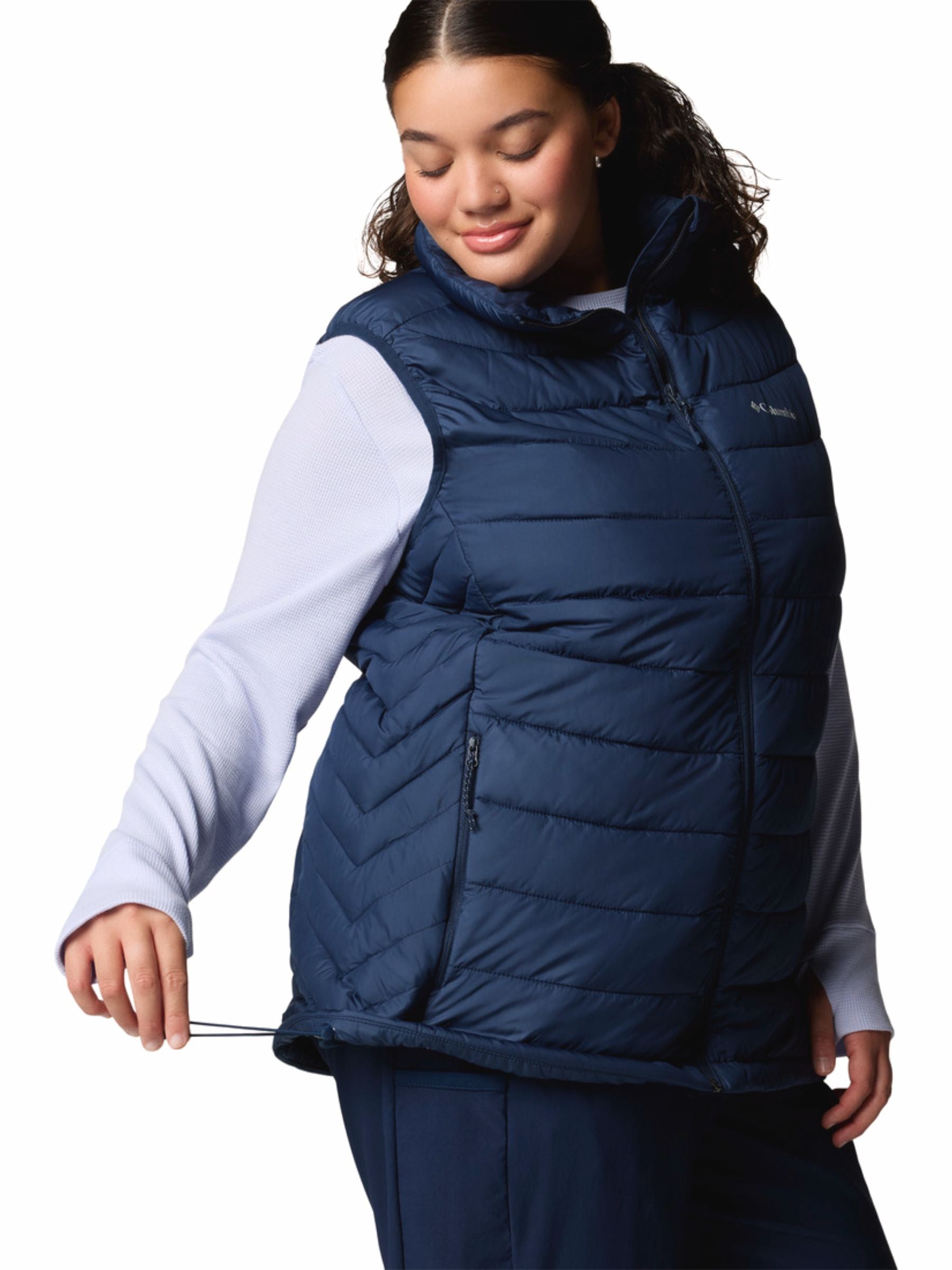 Veste S/M Powder Lite II Taille Plus Collegiate Navy de Columbia