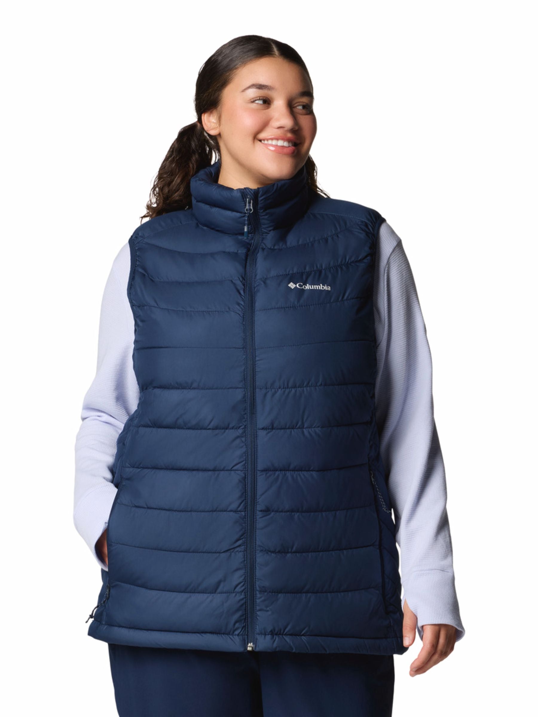 Veste S/M Powder Lite II Taille Plus Collegiate Navy de Columbia